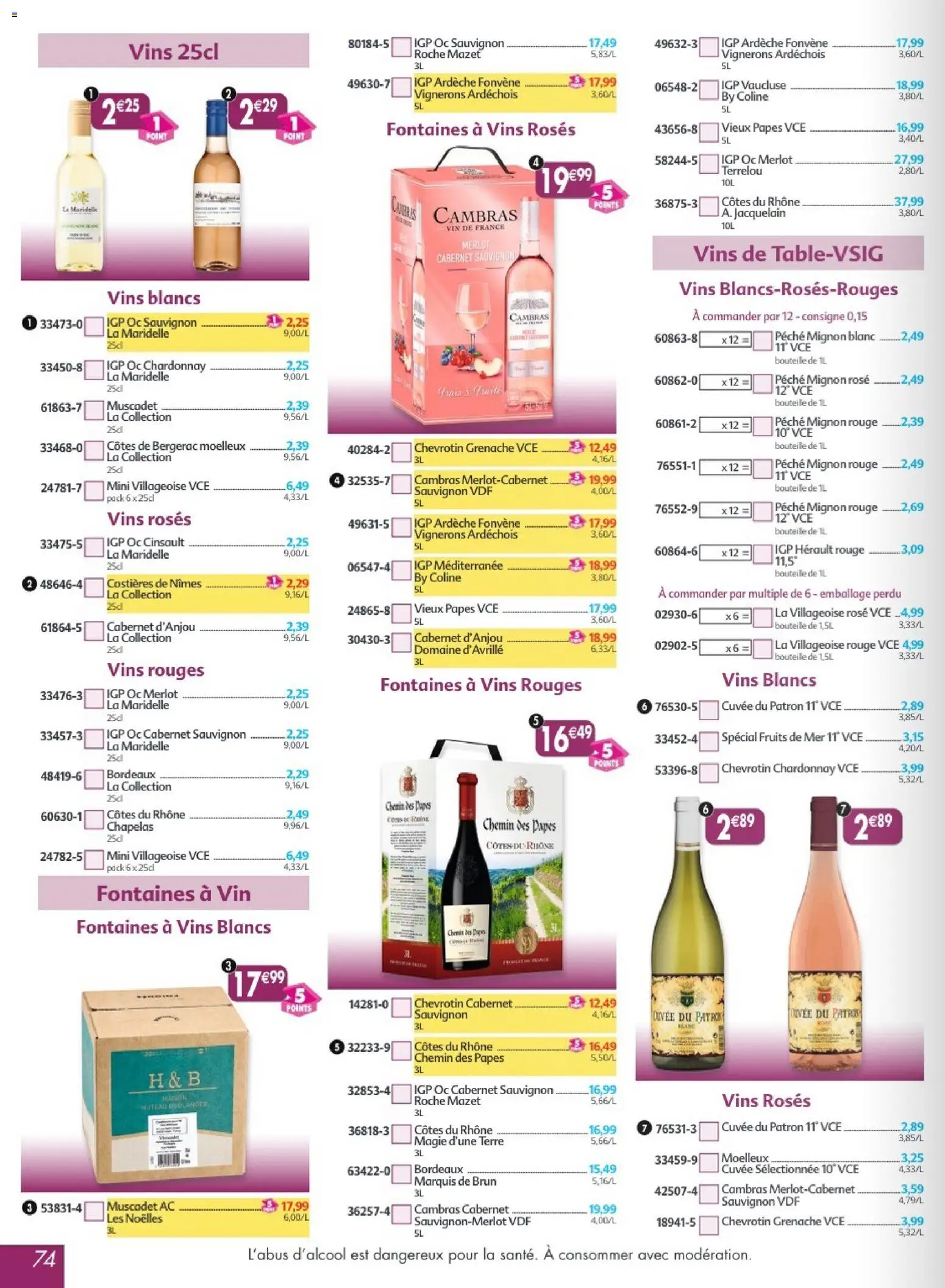 {H1} | Page: 74 | Produits: Fruits de mer, Pêche, Vin