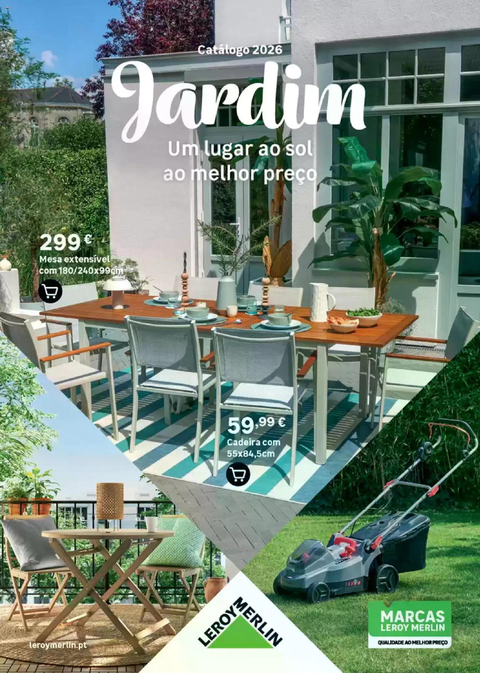 Leroy Merlin Catálogo Jardim │ válido de 12.03.2026 | Página: 1 | Produtos: Mesa, Cadeira