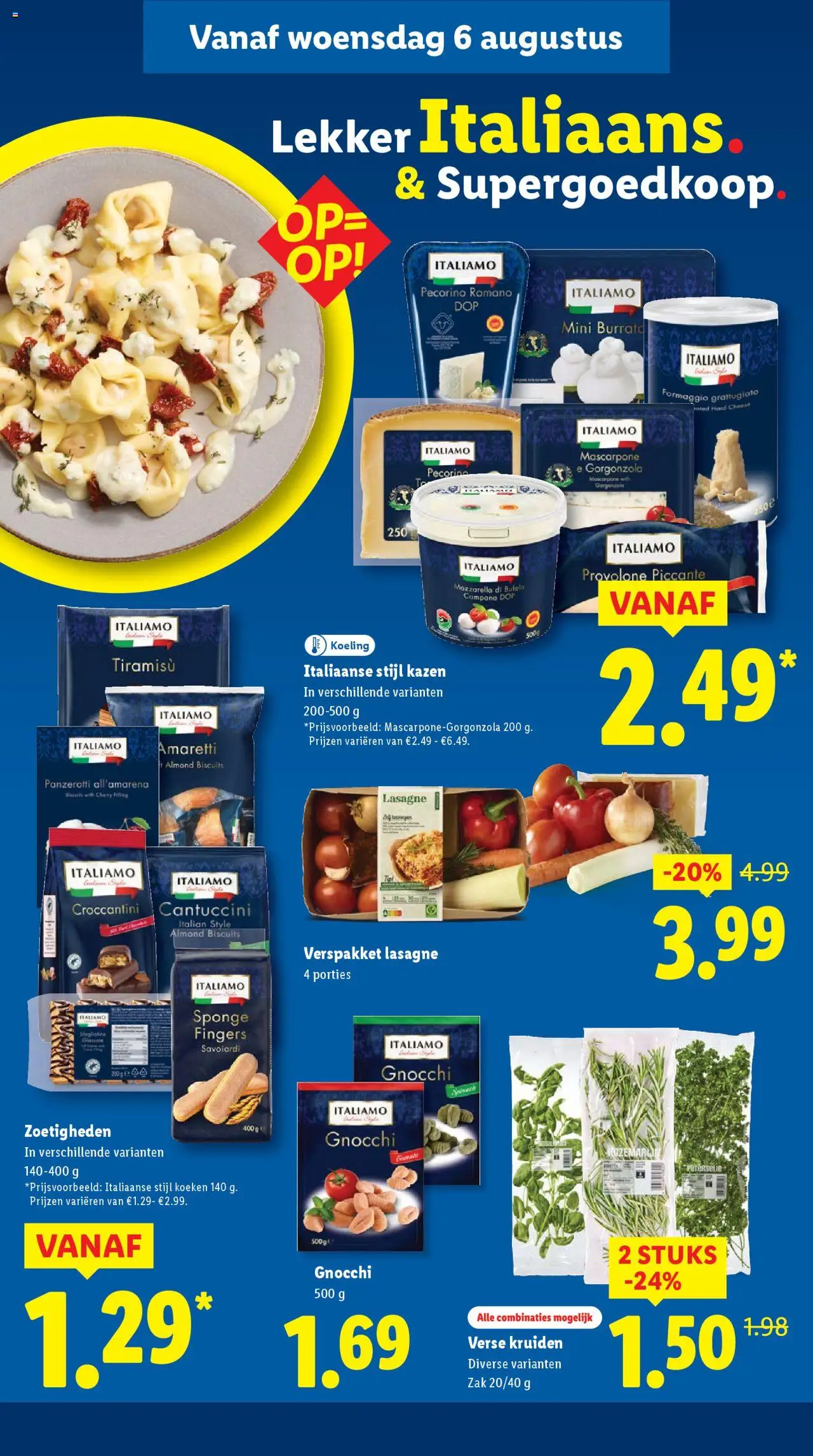  | Pagina: 19 | Producten: Lasagne, Zak, Mozzarella