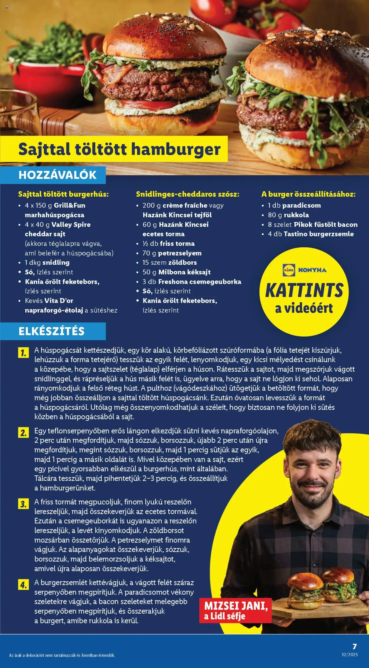 Lidl akciós ujság - amely érvényes a következő dátumtól: 07.08.2025 | Oldal: 7 | Termékek: Creme fraiche, Petrezselyem, Hús, Paradicsom