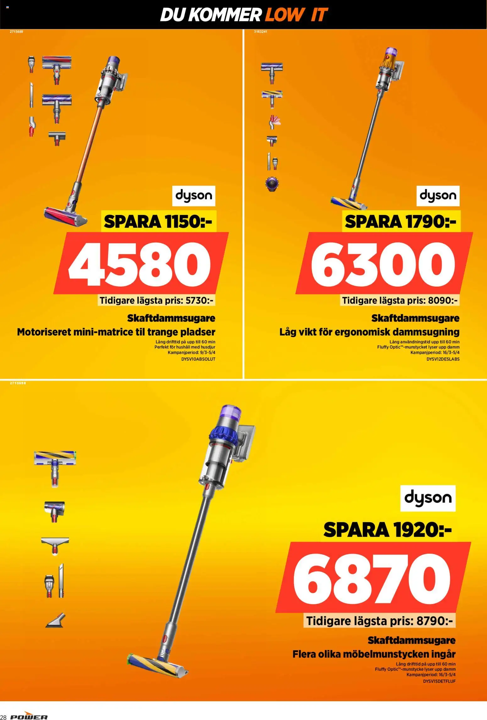 Power reklamblad aktuell från 16.03.2026 | Sida: 28 | Produkter: PC, Skaftdammsugare