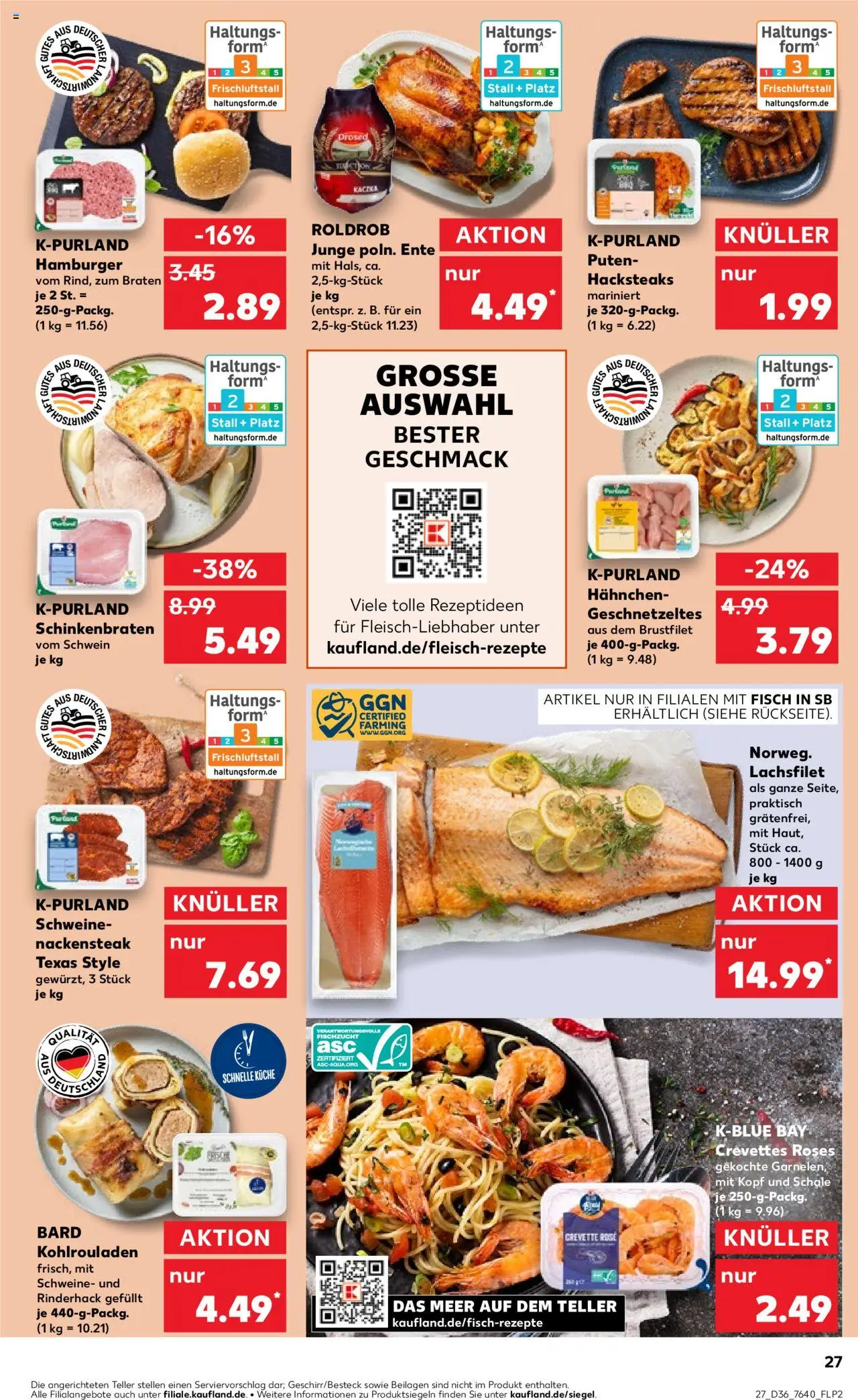 Kaufland prospekt Bremen	 - gültig ab dem 04.09.2025 | Seite: 27 | Produkte: Hahnchen, Küche, Fisch, Steak