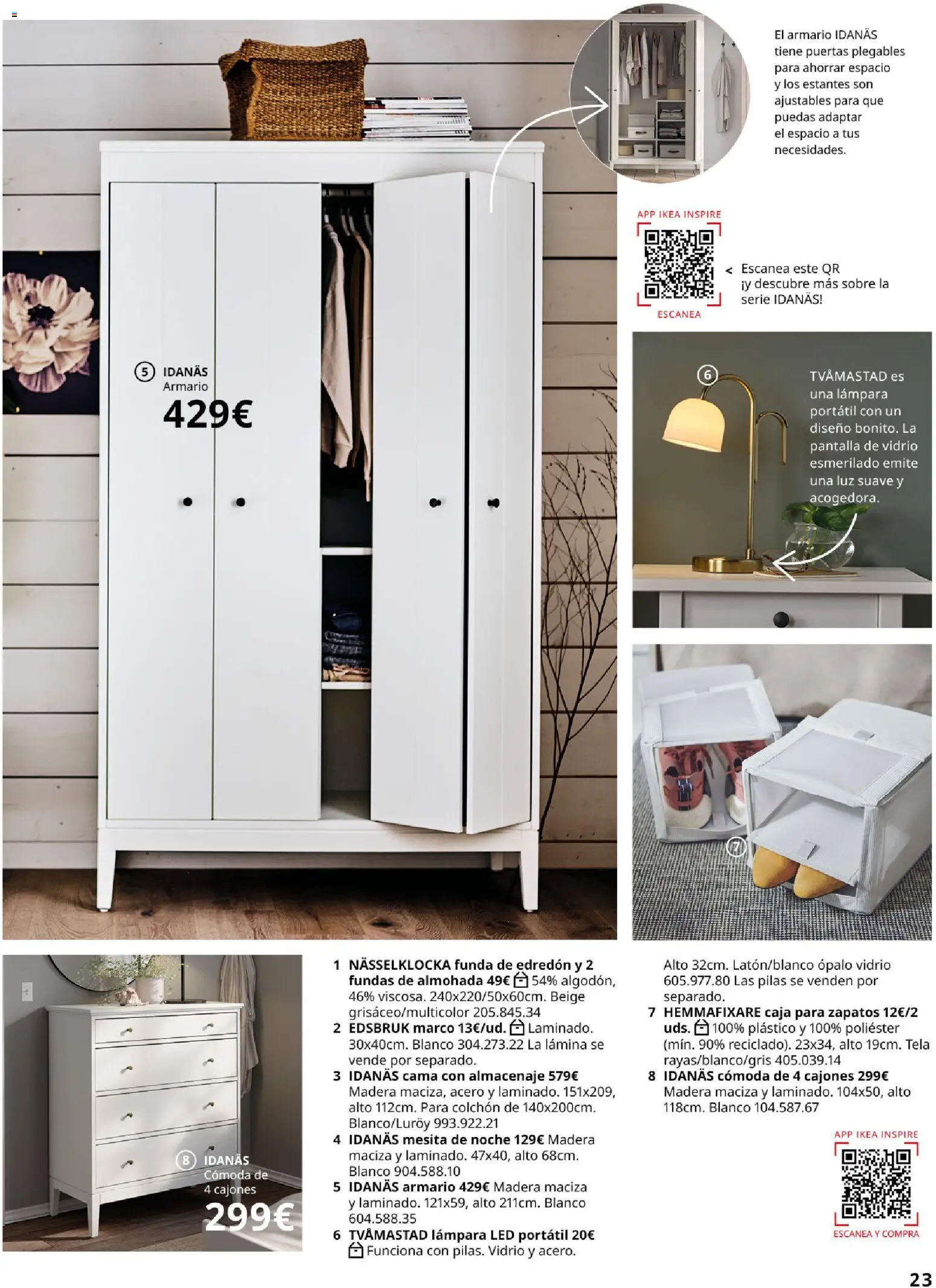 Catálogo IKEA Dormitorios │ válido desde el 01.02.2026 | Página: 23 | Productos: Marco, Cama, Almohada, Lámpara