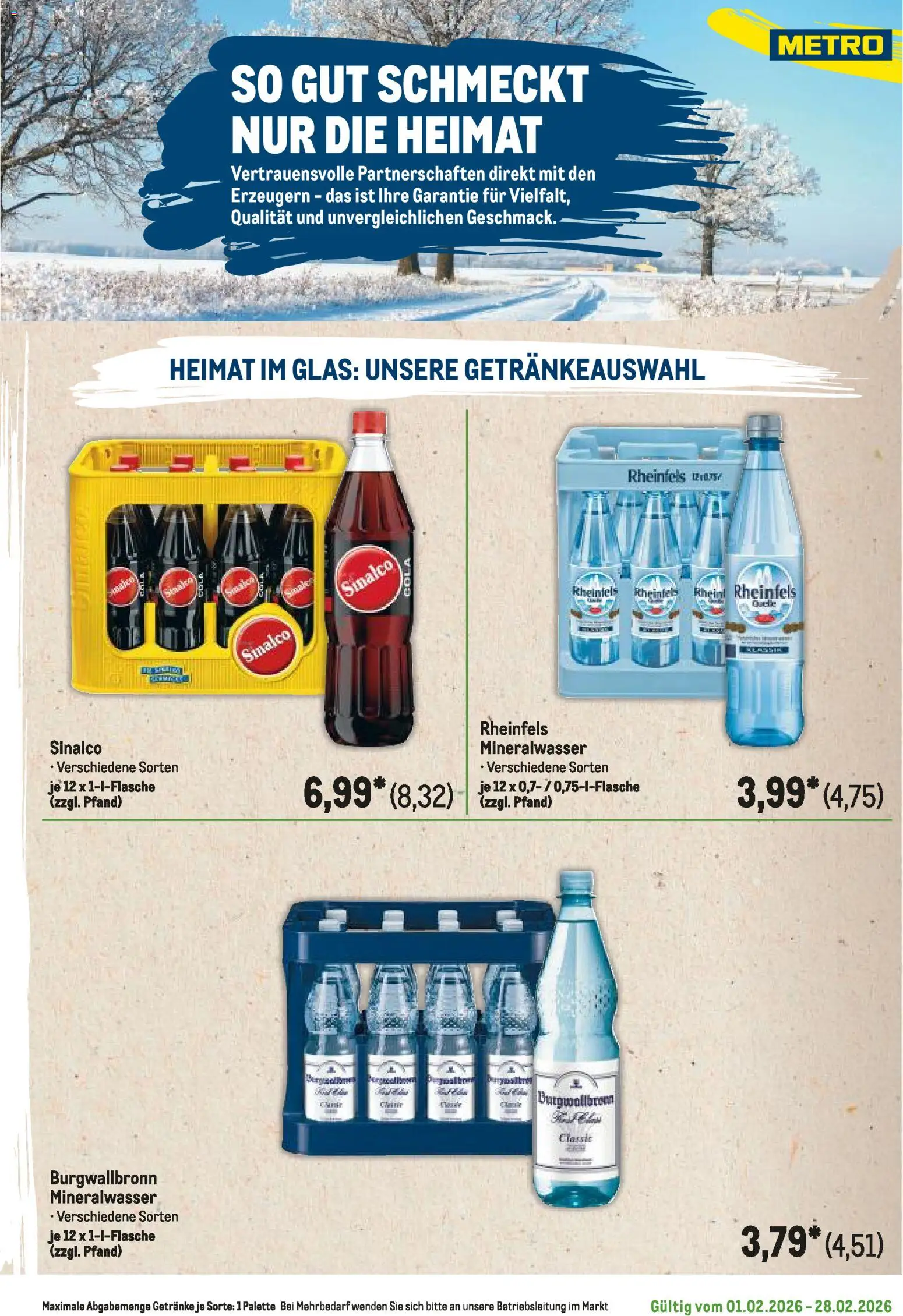 Metro Regionaler Flyer – gültig ab 01.02.2026 | Seite: 51 | Produkte: Sinalco, Mineralwasser