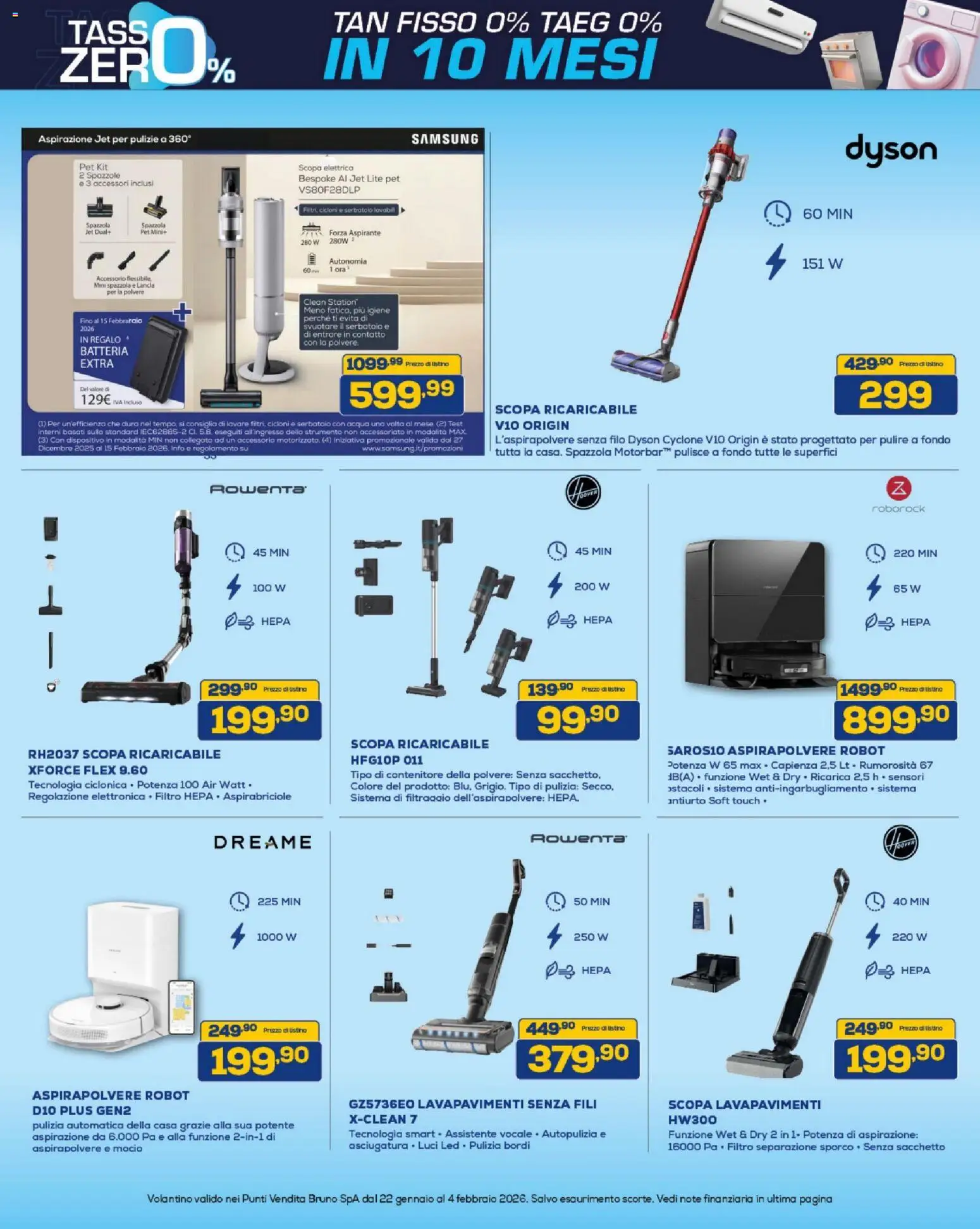Volantino BRUNO del 22.01.2026 | Pagina: 28 | Prodotti: Spazzola, Scopa elettrica, Scopa, Samsung