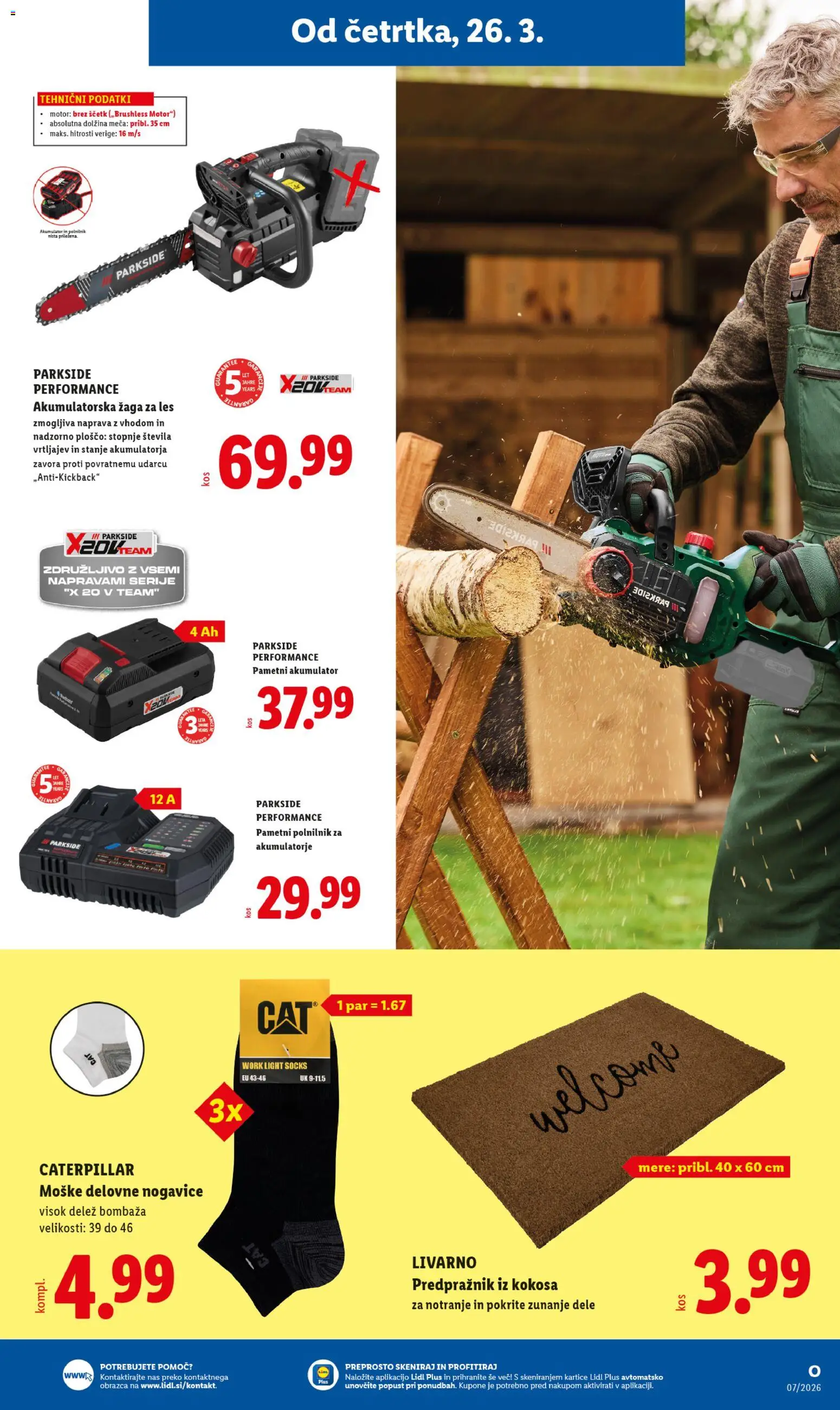 Novi Lidl katalog ponudbe – veljaven od 20.04.2026 | Stran: 23 | Izdelki: Predpraznik, Akumulator, Polnilnik, Nogavice