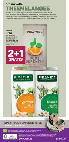 Ekoplaza - Folder week 48 - Voorbeeld van een folder van Ekoplaza, geldig van 26.11.2025 | Pagina: 26 | Producten: Munt, Servies, Thee, Gember