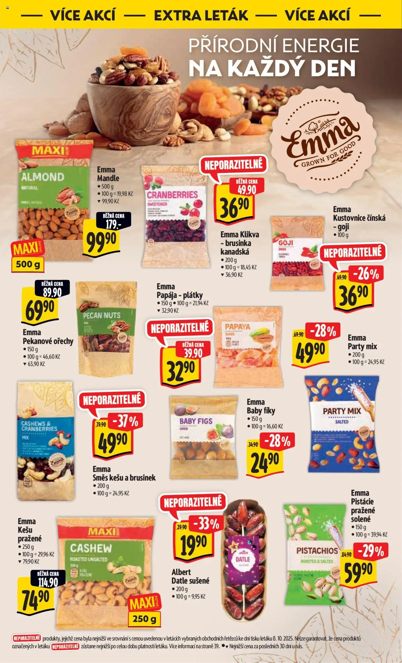 Albert leták - Hypermarket od 15.10.2025 | Strana: 52 | Produkty: Kešu, Pistácie, Ořechy, Party mix