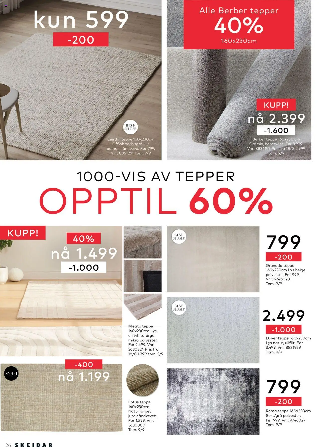  | Side: 26 | Produkter: Nuisette, Lys, Sparris, Teppe