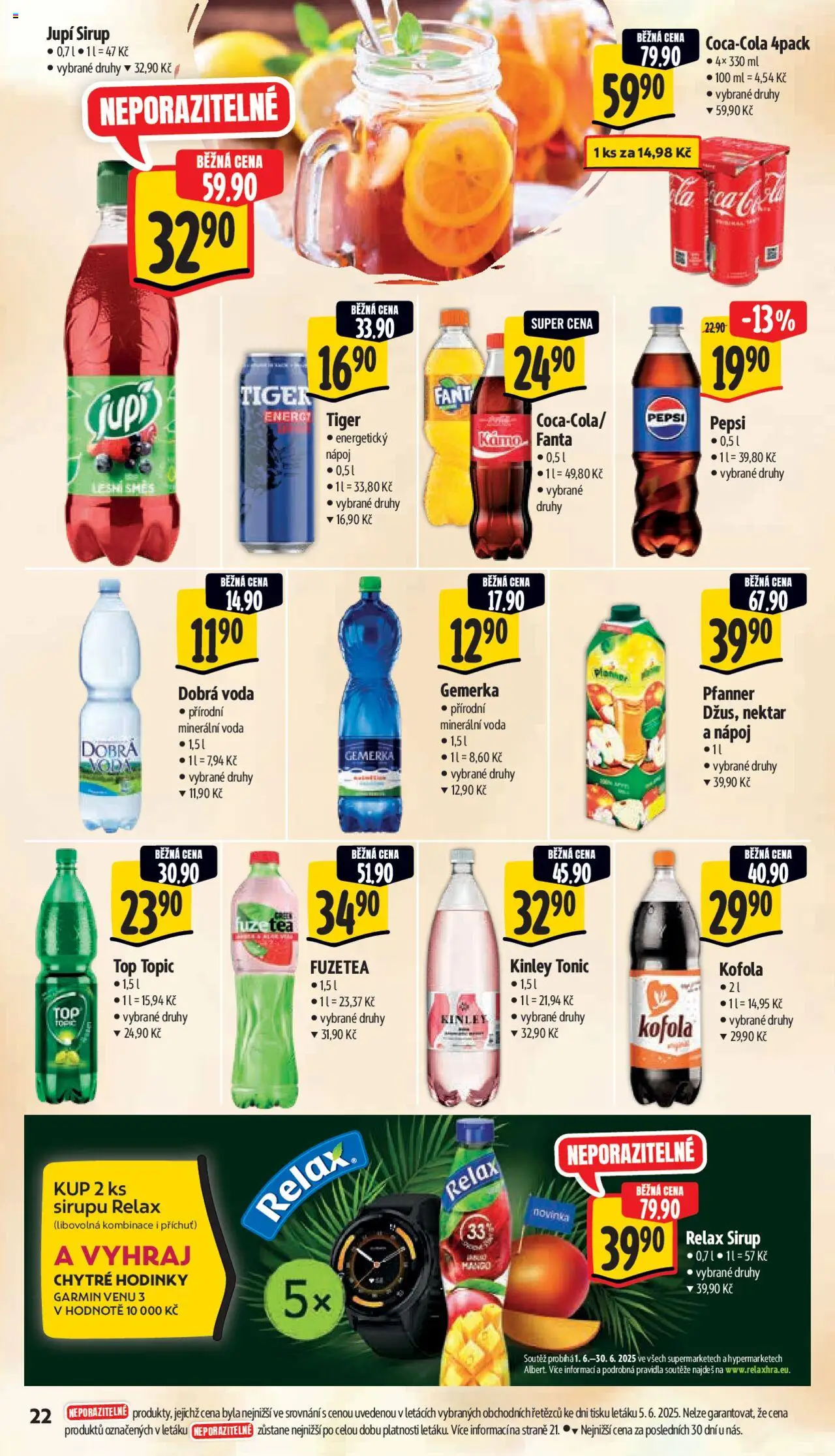 Albert leták - Supermarket od 11.06.2025 | Strana: 30 | Produkty: Dobrá voda, Fanta, Jupí, Minerální voda