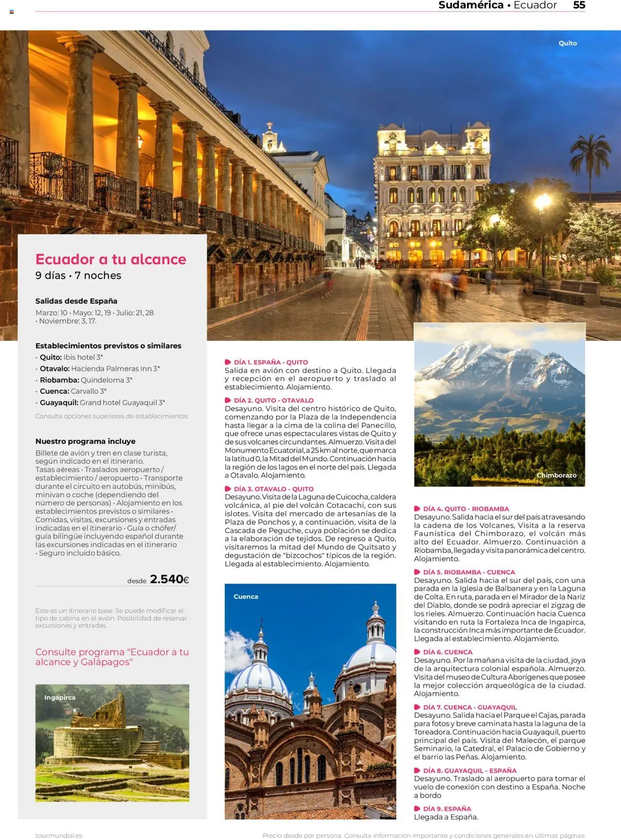 Viajes El Corte Inglés Centroamérica y Sudamérica │ válido desde el 01.01.2025 | Página: 55 | Productos: Palmeras