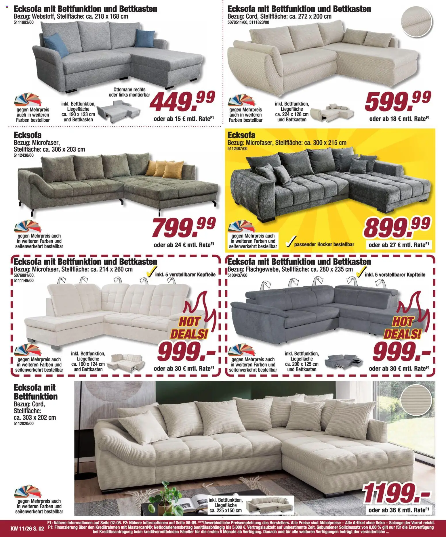 Poco Prospekt 	 – gültig ab 08.03.2026 | Seite: 2 | Produkte: Hocker, Ecksofa