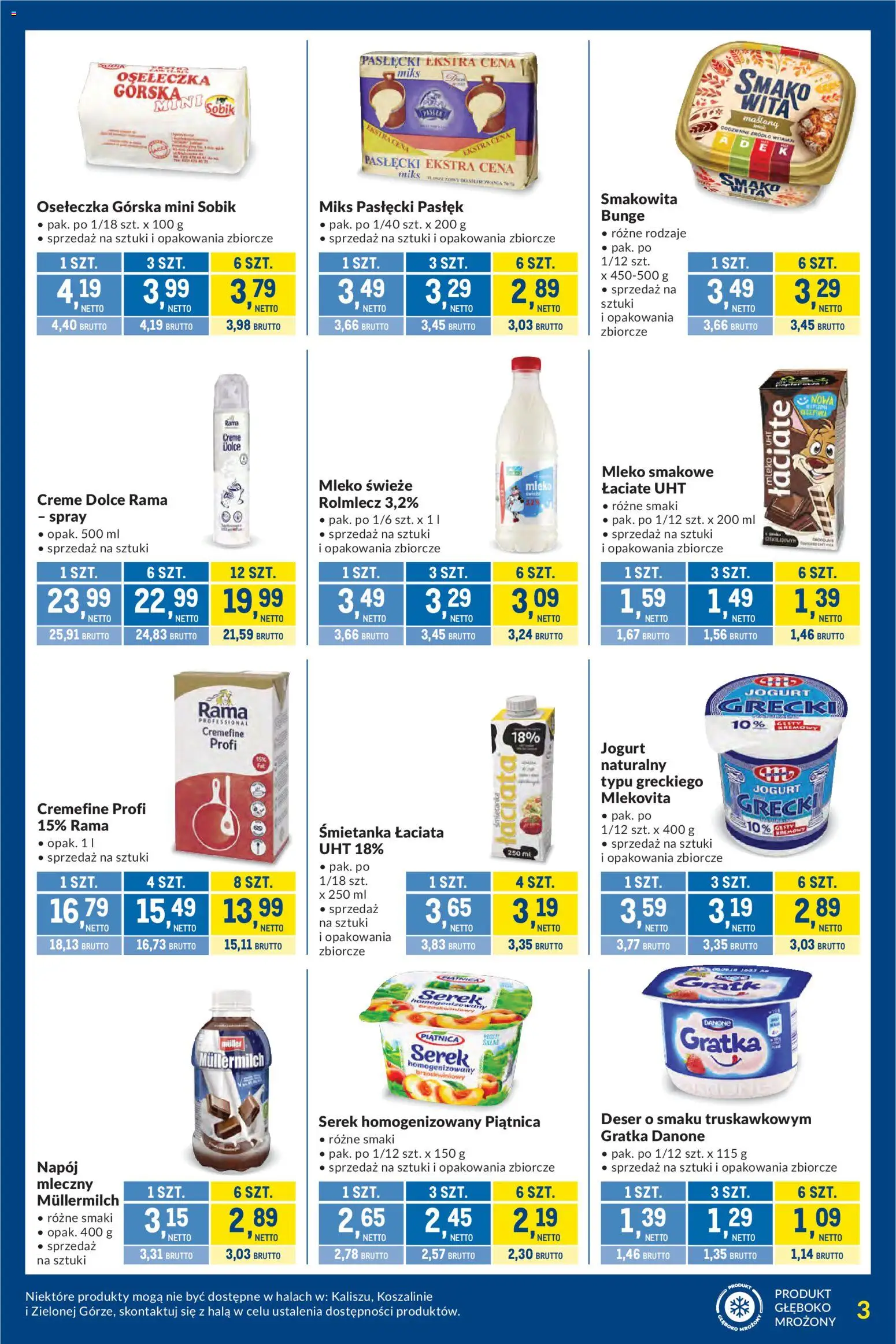Makro Gazetka - Kupujesz więcej płacisz mniej od 20.01.2026 | Strona: 3 | Produkty: Serek homogenizowany, Jogurt naturalny, Mleko, Jogurt