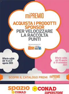 Anteprima del volantino Conad Superstore Mi Premio Piemonte catalogo valido a partire dal 14.08.2025
