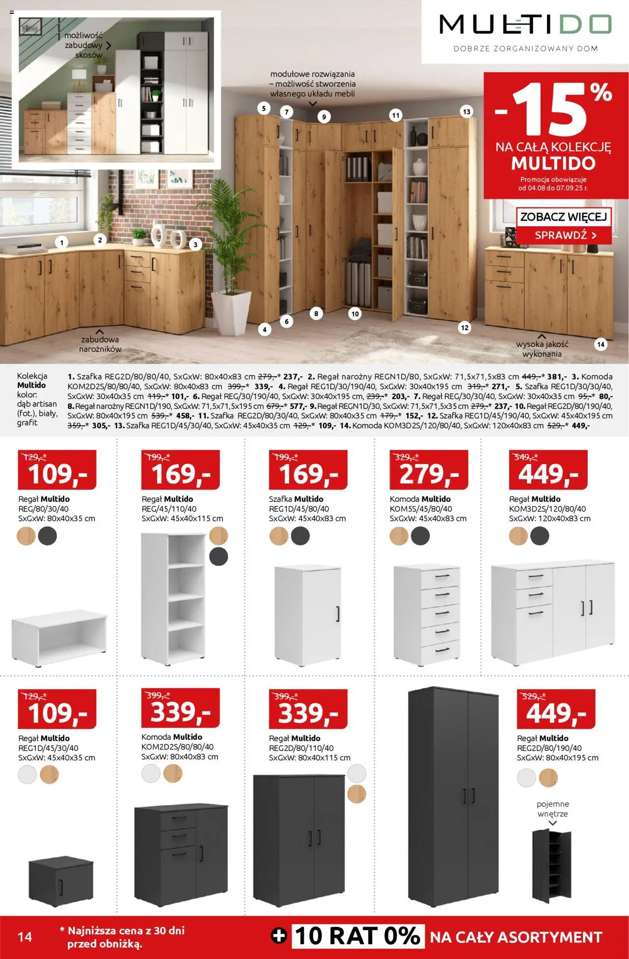 Black Red White promocje od 25.08.2025 | Strona: 14 | Produkty: Komoda, Regał