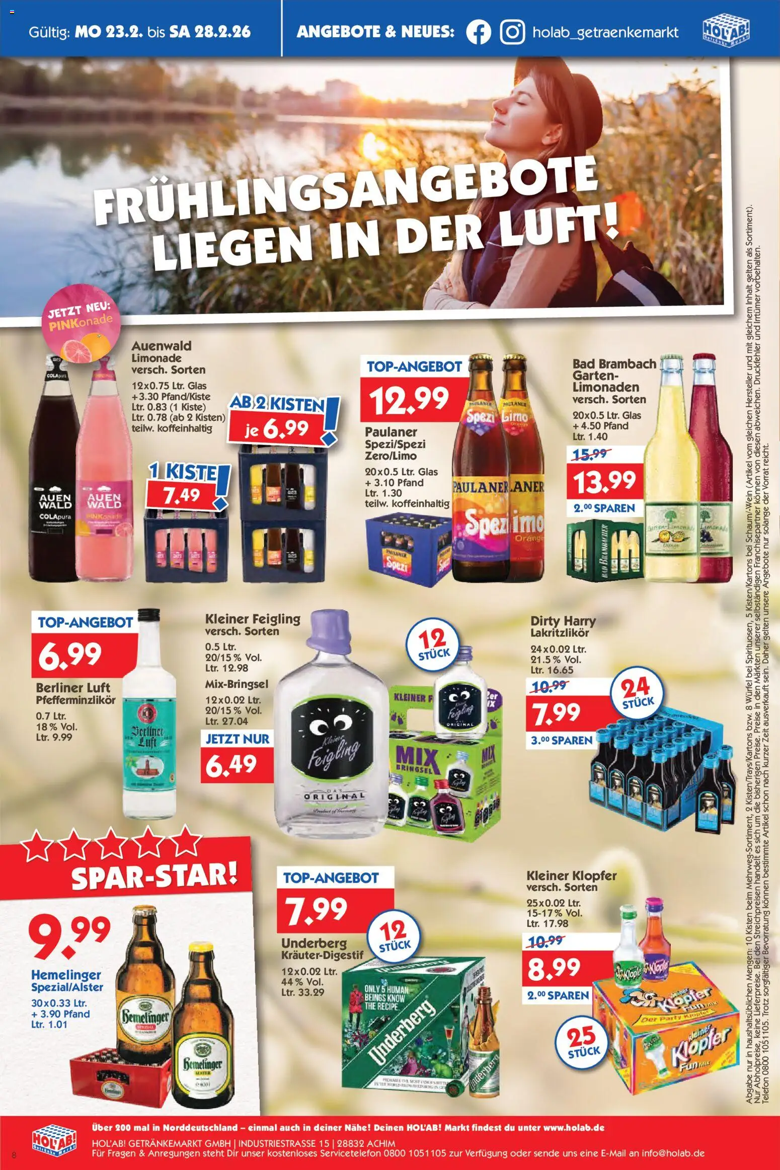 HOL’AB! Prospekt 	 – gültig ab 23.02.2026 | Seite: 8 | Produkte: Berliner, Bad, Limonade, Paulaner