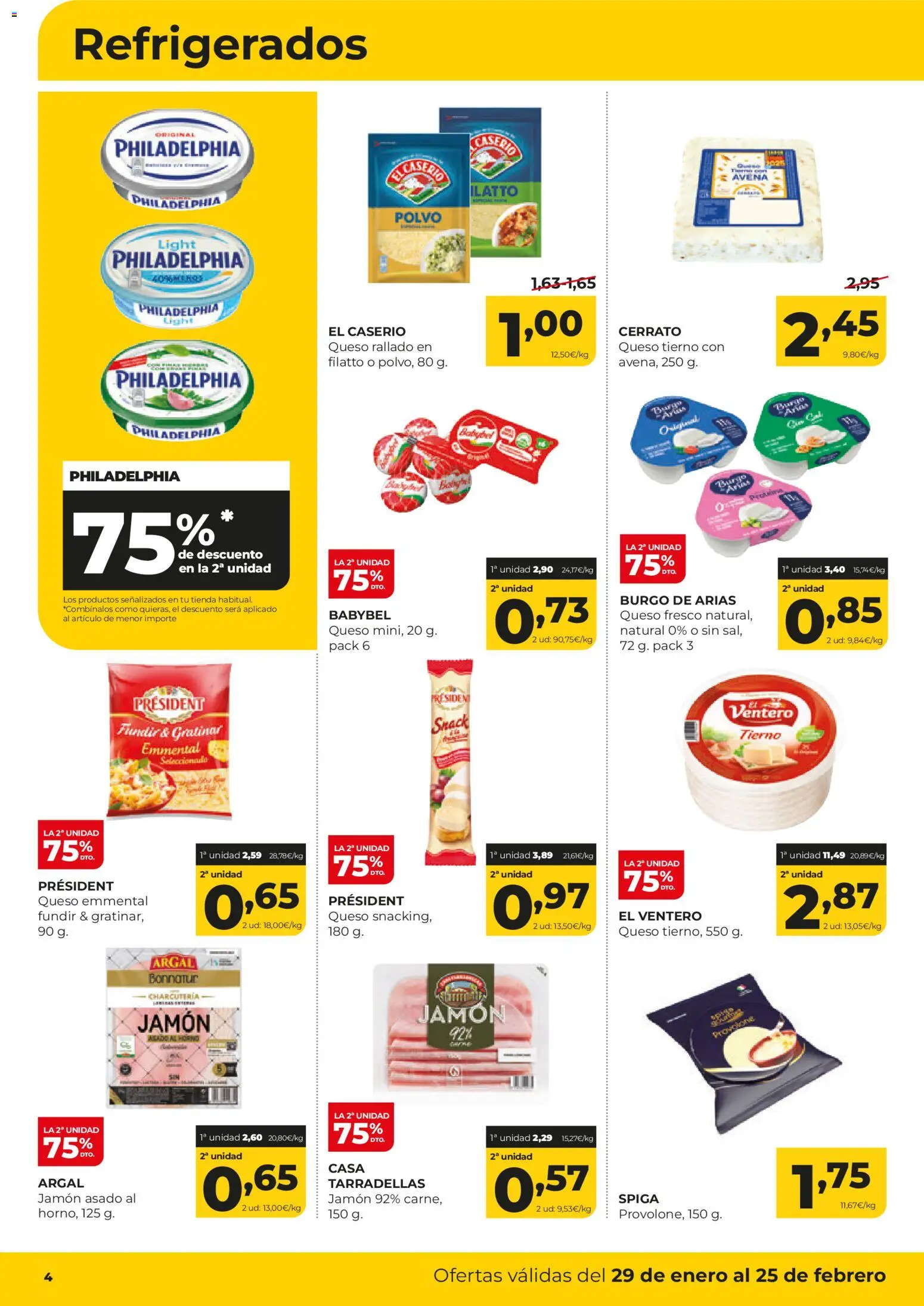 Alimerka folleto Castilla y León │ válido desde el 29.01.2026 | Página: 4 | Productos: Polvo, Jamón, Queso fresco, Queso rallado