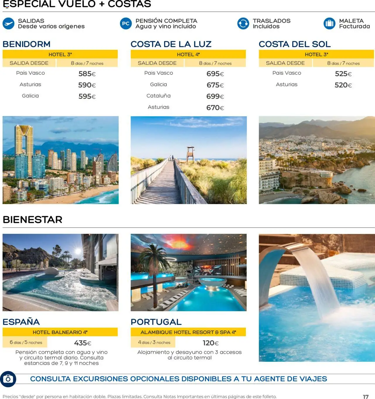 Viajes El Corte Inglés - Club de Vacaciones - Vacaciones Económicas Personalizado │ válido desde el 01.09.2025 | Página: 17 | Productos: Vino, Maleta