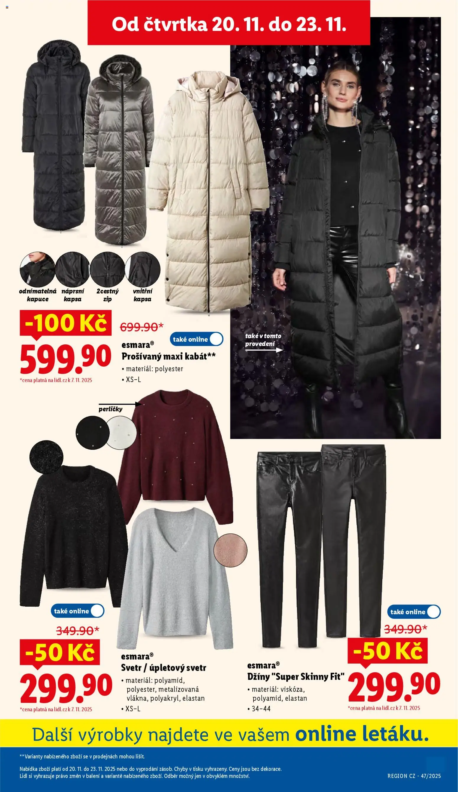 Lidl Black Friday od 17.11.2025 | Strana: 35 | Produkty: Svetr, Kabát, Džíny