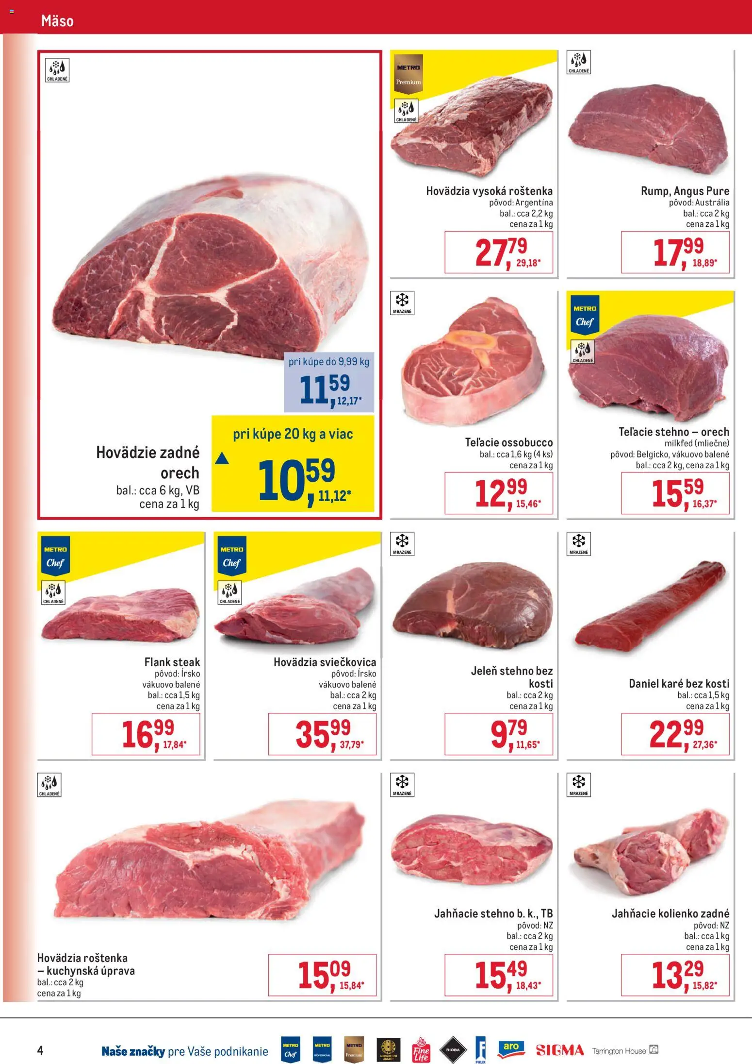 Nové Metro akcie – leták je platný od 22.10.2025 | Strana: 4 | Produkty: Steak