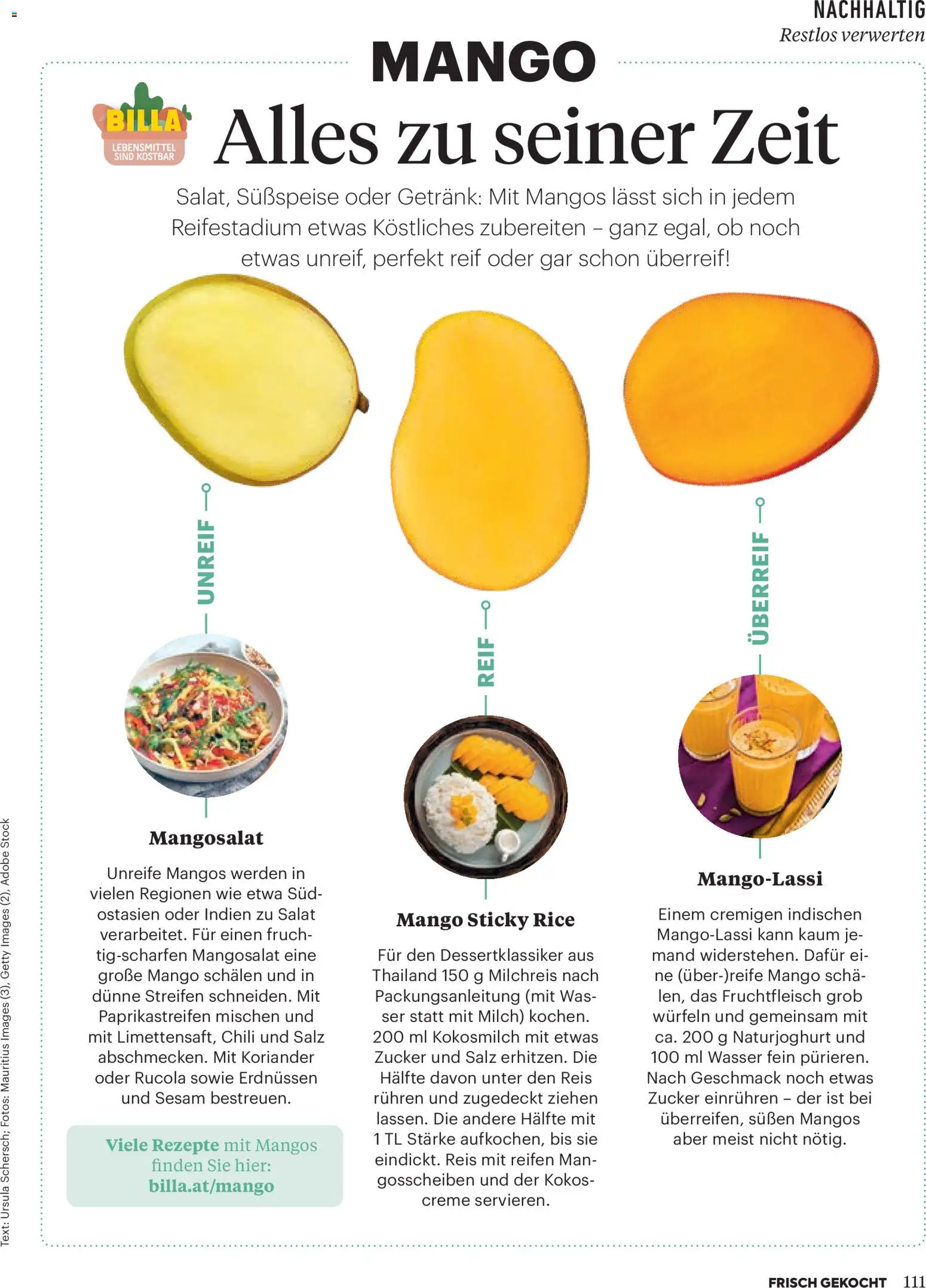 Billa  Frisch Gekocht gültig ab 01.01.2026 | Seite: 107 | Produkte: Salz, Mango, Libacomb, Reis