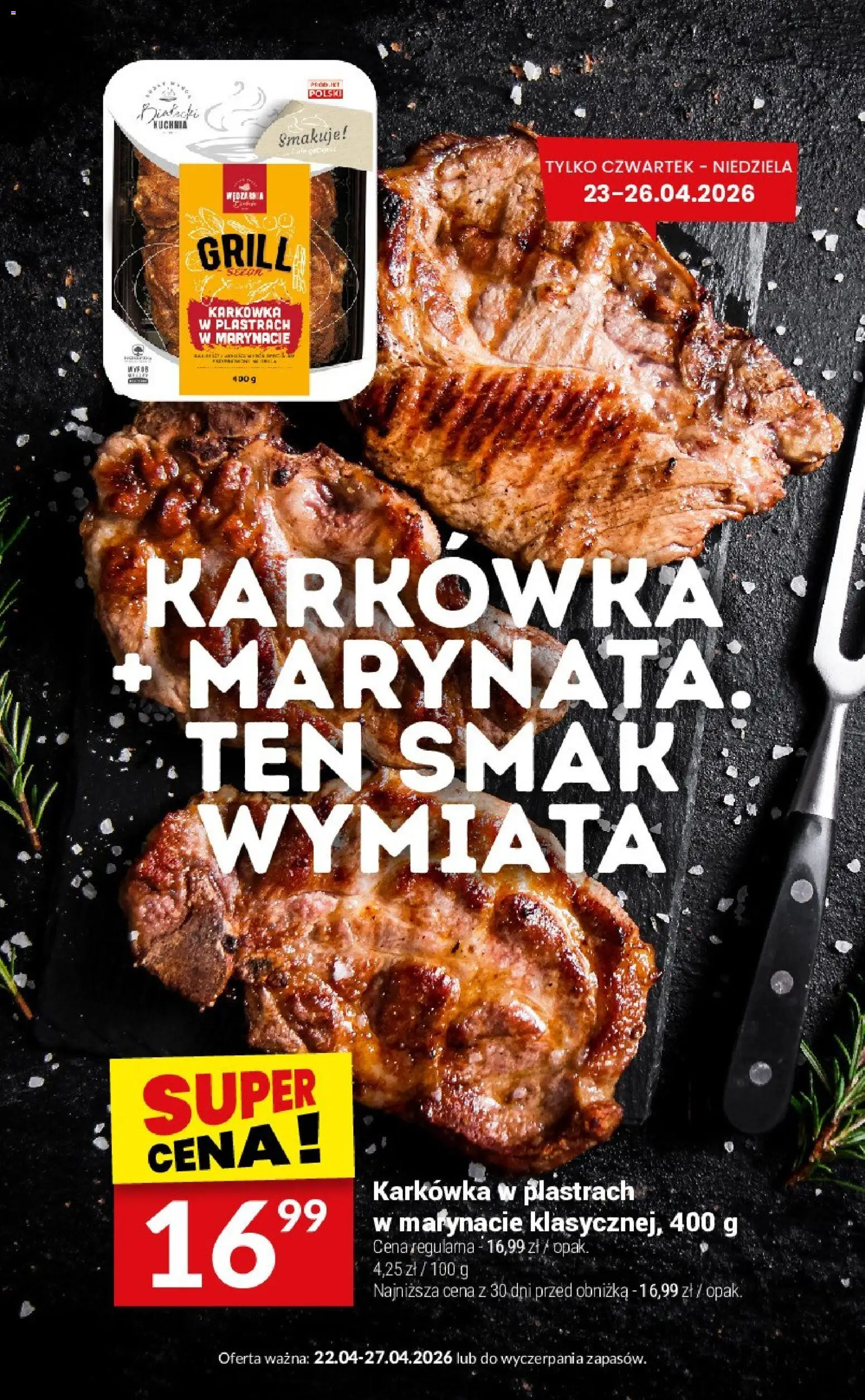 Twój Market gazetka - Rozpalamy Sezon na Grila od 22.04.2026 | Strona: 5 | Produkty: Karkówka, Grill
