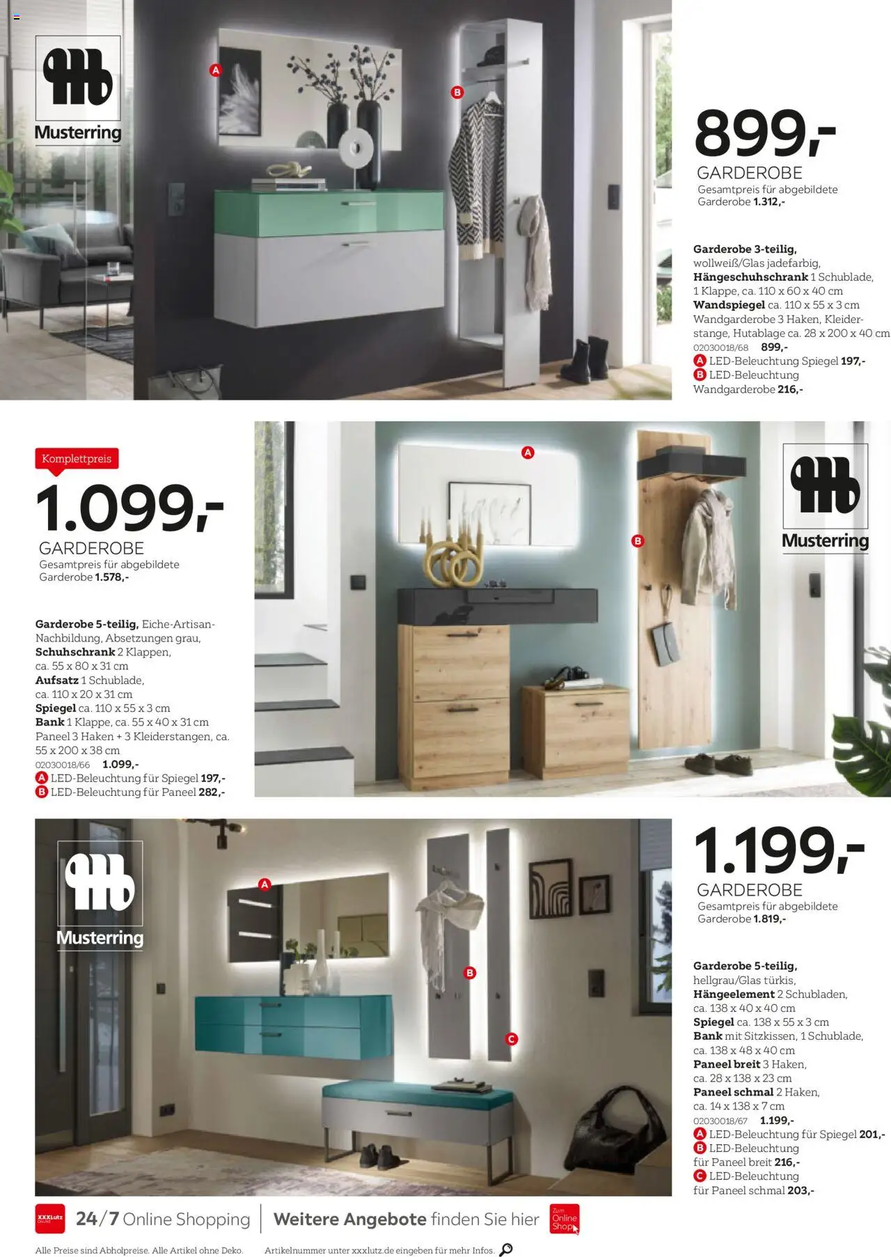 XXXL Lutz Wenn es zu Hause am schönsten ist! – gültig ab 12.10.2025 | Seite: 20 | Produkte: Wandspiegel, Spiegel, Wandgarderobe