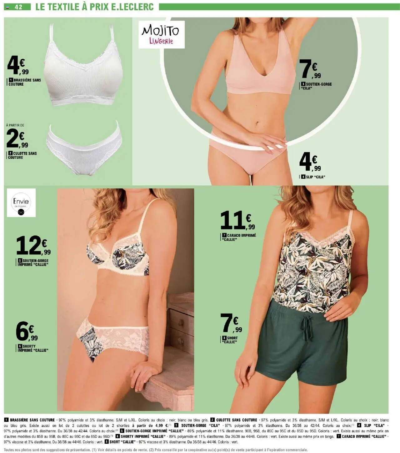  | Page: 42 | Produits: Shorts, Culotte, Soutien-gorge