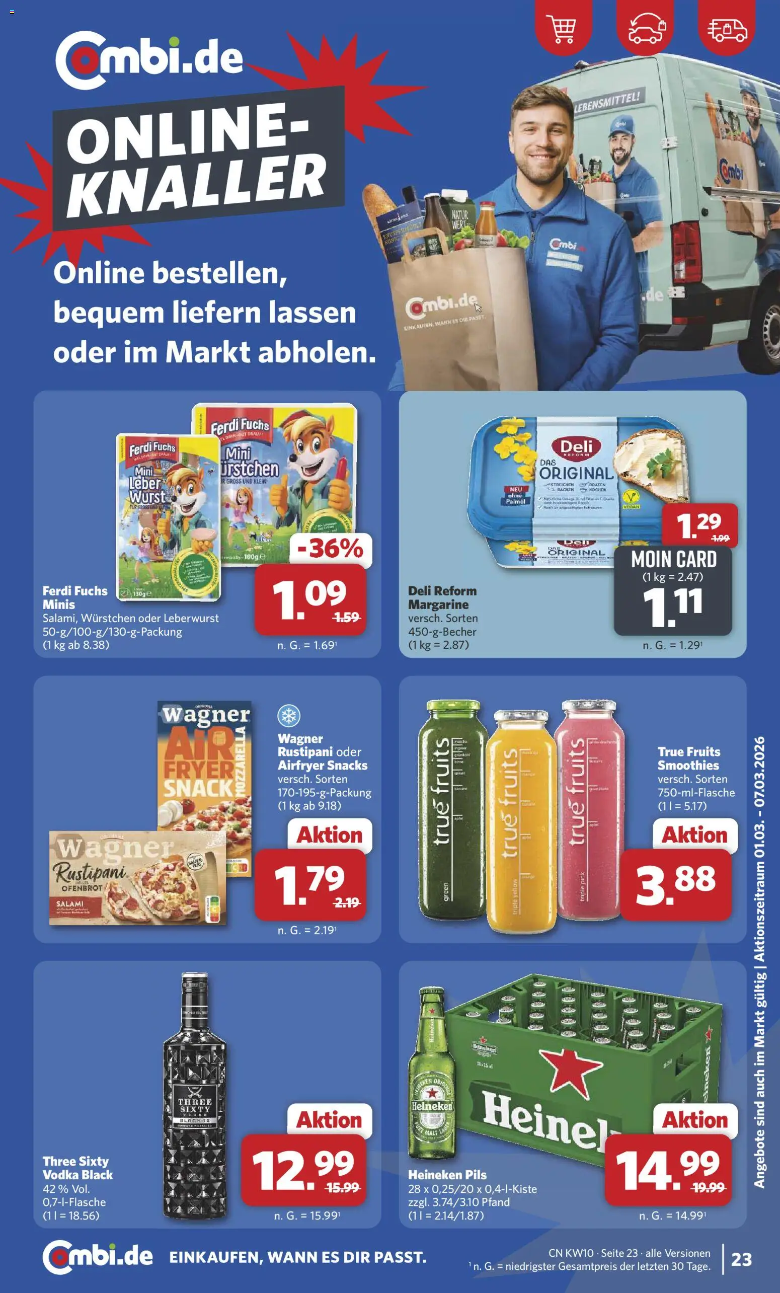 Combi Prospekt 	 – gültig ab 02.03.2026 | Seite: 25 | Produkte: Margarine, Mozzarella, Heineken, Deli reform
