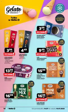 Netto gazetka - Spożywcza od 14.07.2025 | Strona: 14 | Produkty: Mango, Lody na patyku, Lody rożki, Lody