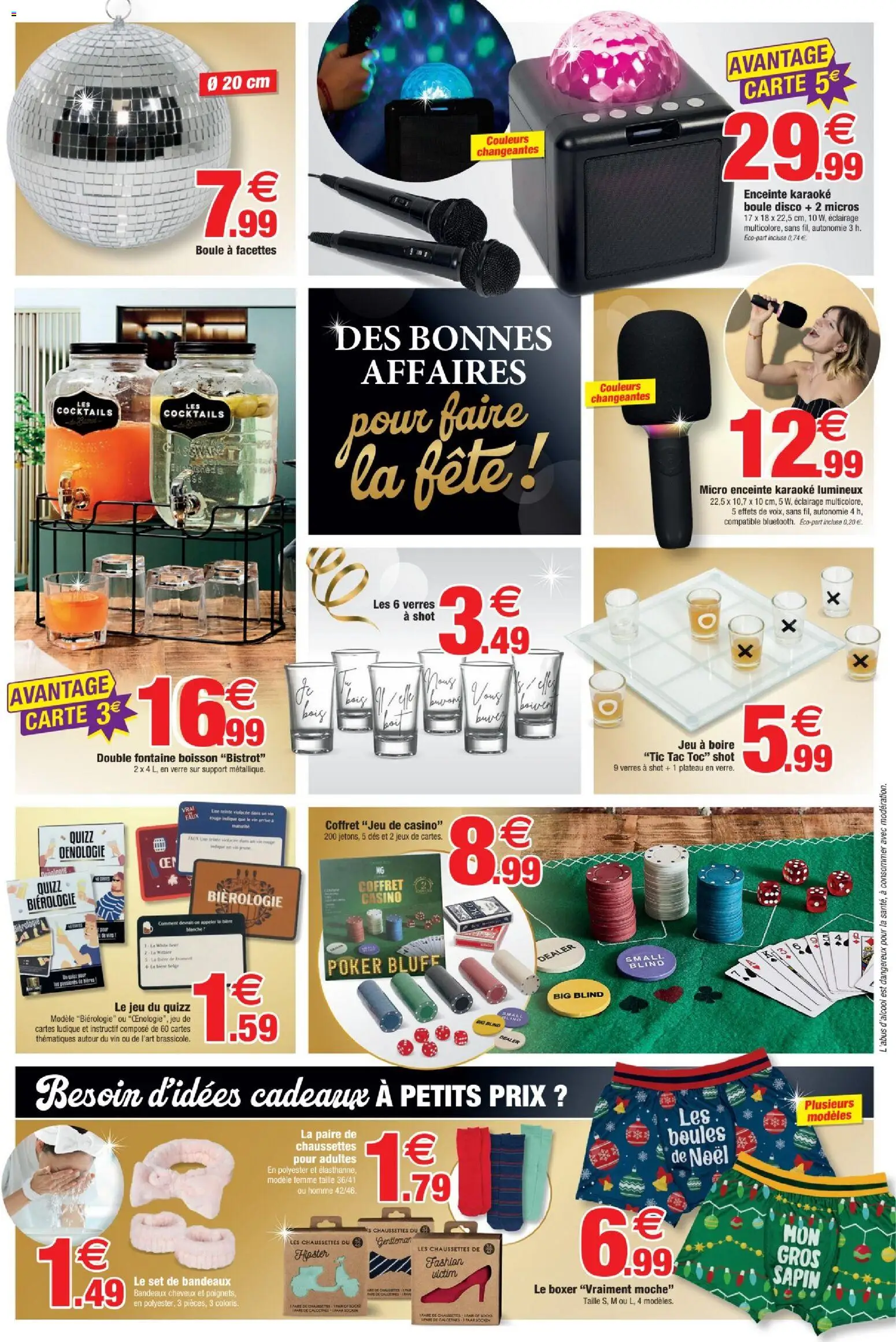 {H1} | Page: 2 | Produits: Enceinte, Plateau, Jeux, Bière