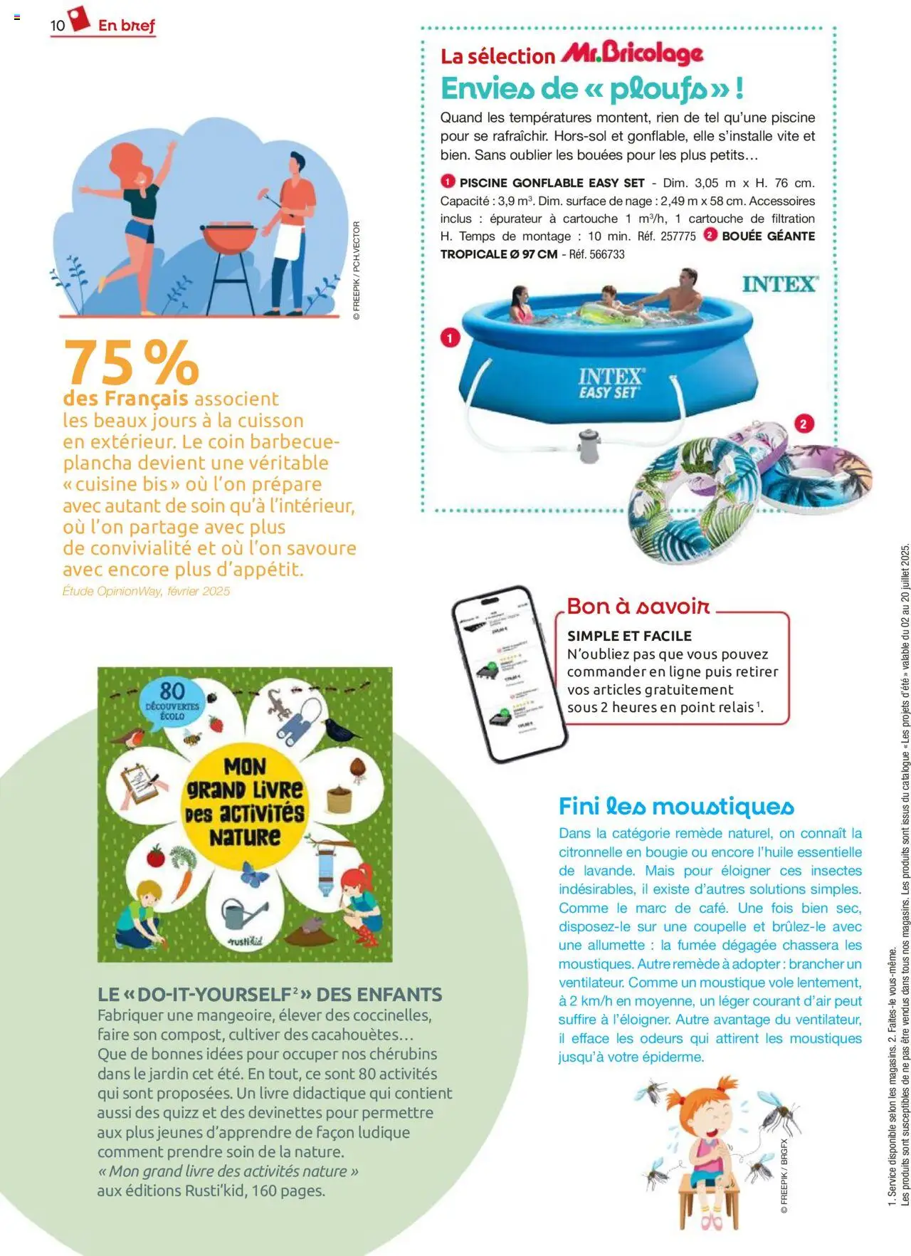  | Page: 10 | Produits: Bouée, Piscine gonflable, Cartouche, Livre