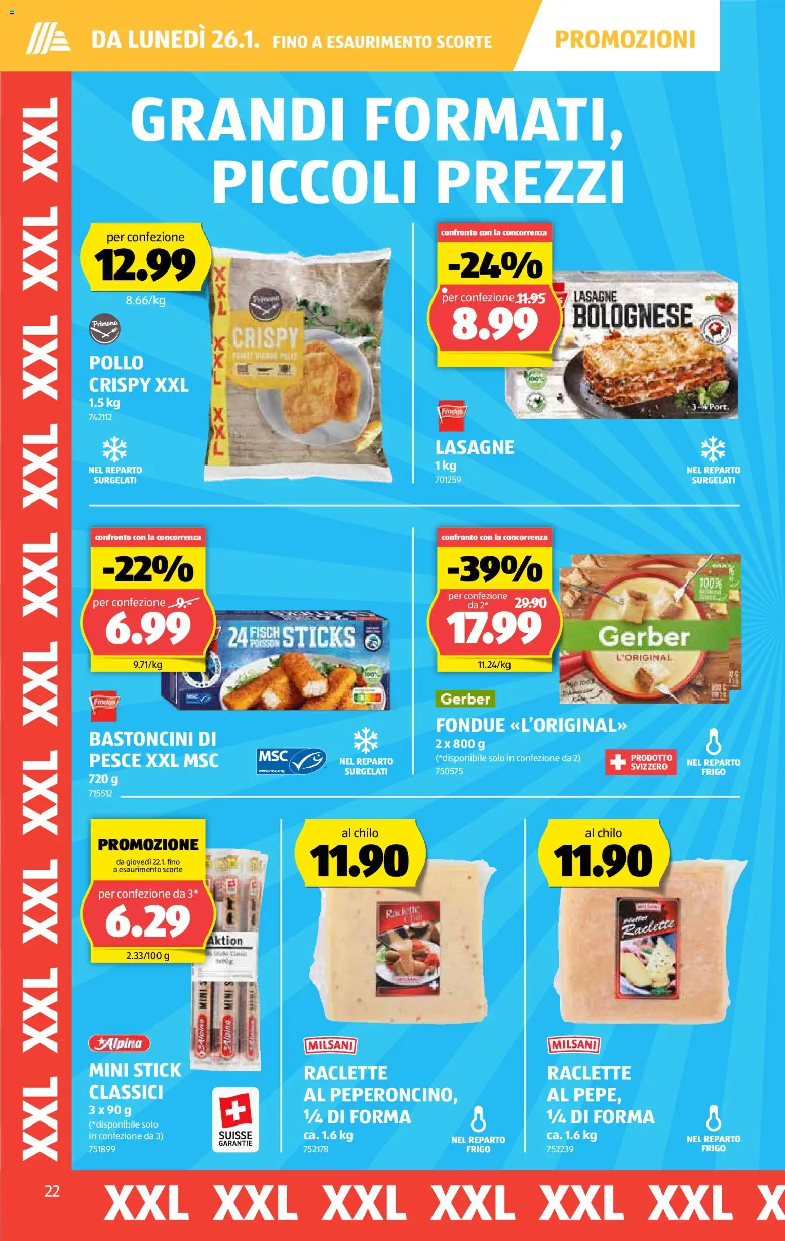 Aldi Aktionen IT – gültig ab 22.01.2026 | Seite: 23 | Produkte: Fisch, Raclette, Fondue