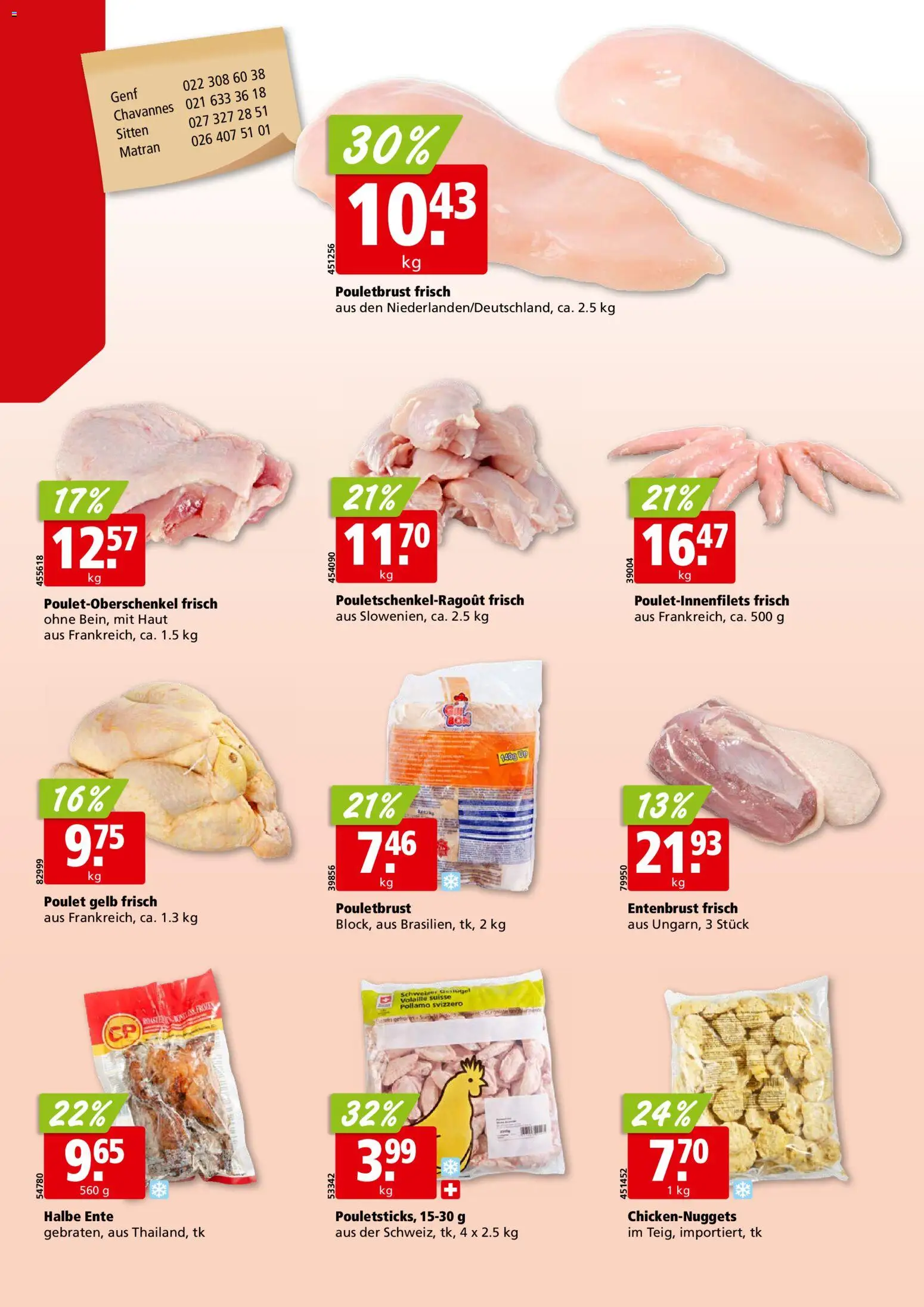 Aligro aktionen Chavannes, Matran, Genf, Sitten – gültig ab 09.03.2026 | Seite: 6 | Produkte: Pouletbrust