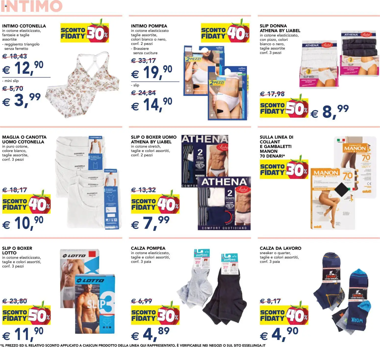 Volantino Esselunga S del 12.03.2026 | Pagina: 15 | Prodotti: Canotta, Intimo, Slip, Collant