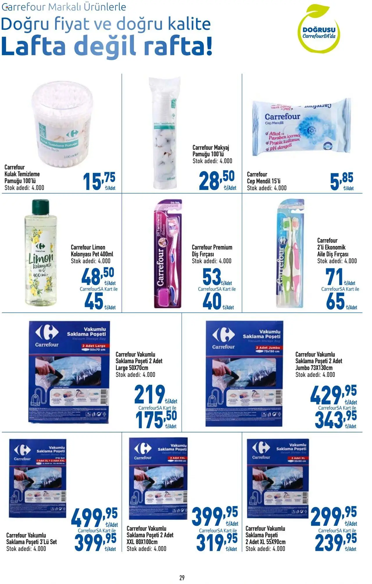 CarrefourSA Katalog - 09.10.2025 tarihinden itibaren geçerlidir | Sayfa: 29 | Ürünler: Mendil, Diş fırçası, Makyaj, Limon