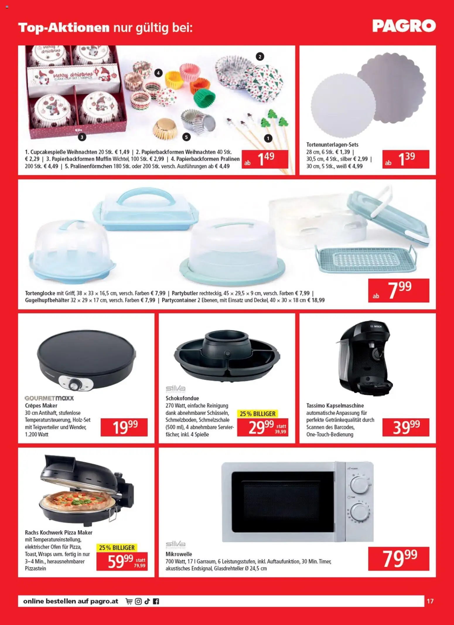 Pagro-Diskont - Black Friday gültig ab 13.11.2025 | Seite: 17 | Produkte: Ofen, Mikrowelle, Pizza