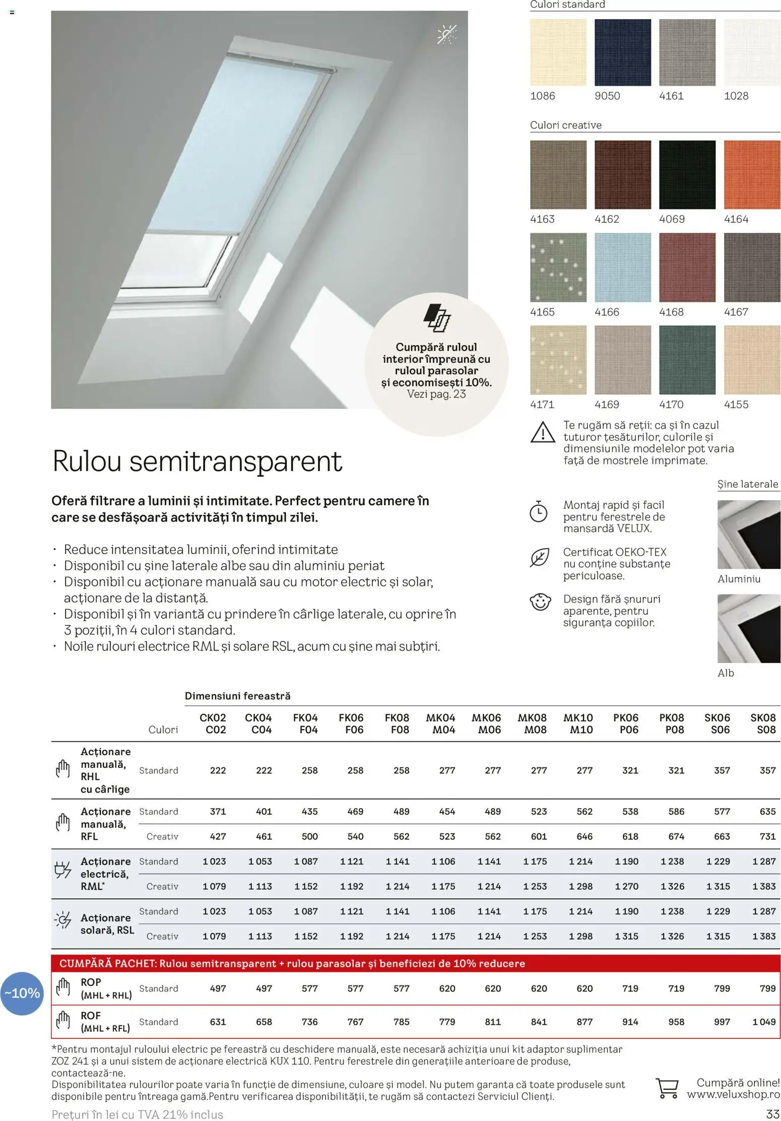 Noul catalog Velux – valabil de la 03.02.2026 | Pagină: 33 | Produse: Adaptor, Fereastră