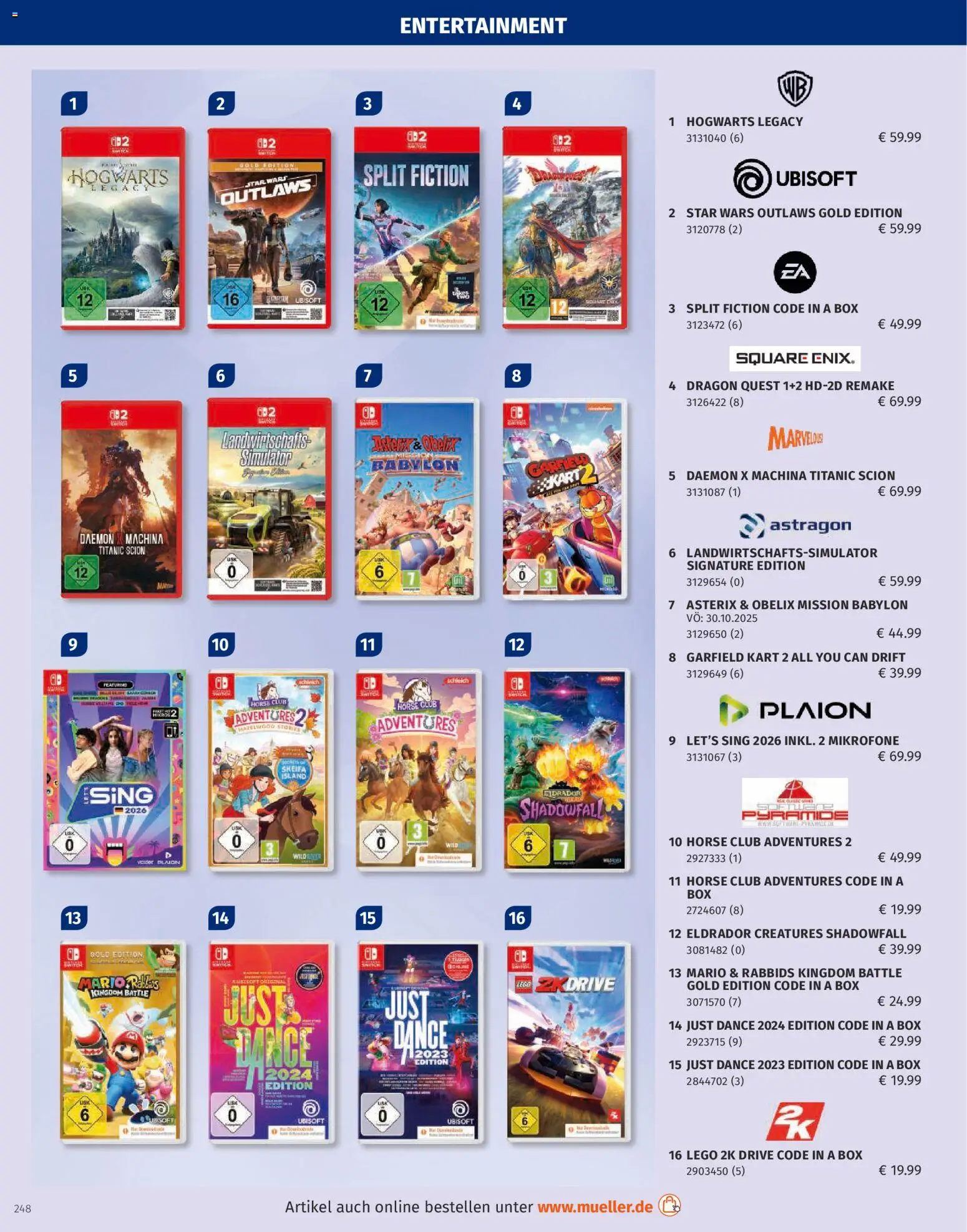 Müller Spielwarenkatalog – gültig ab 27.10.2025 | Seite: 248 | Produkte: Box