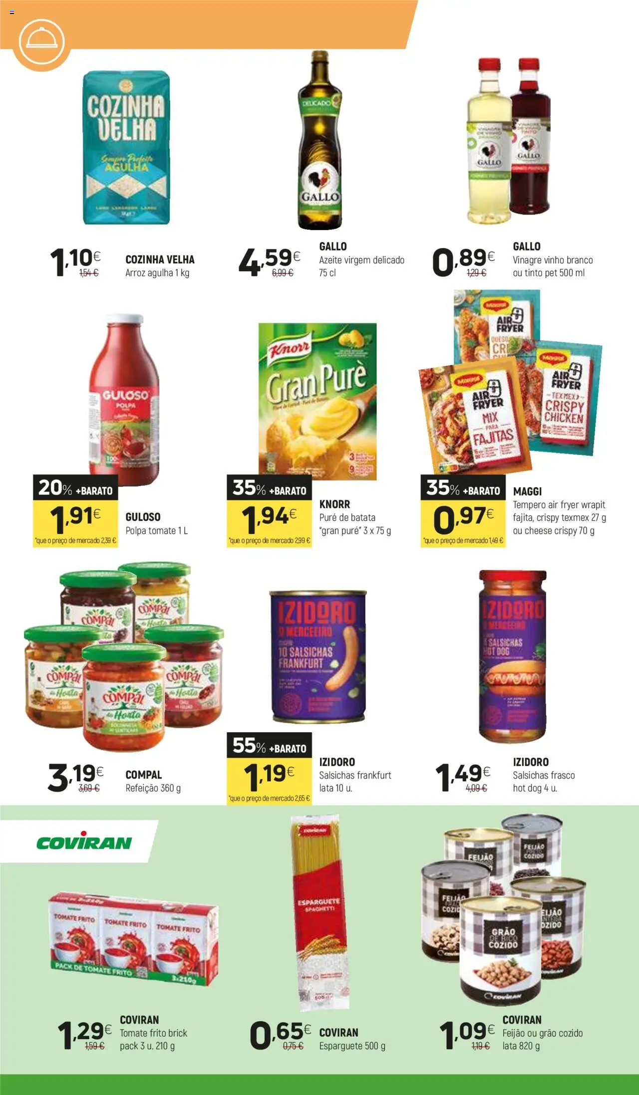 Coviran folheto │ válido de 21.10.2025 | Página: 6 | Produtos: Esparguete, Azeite, Knorr, Arroz