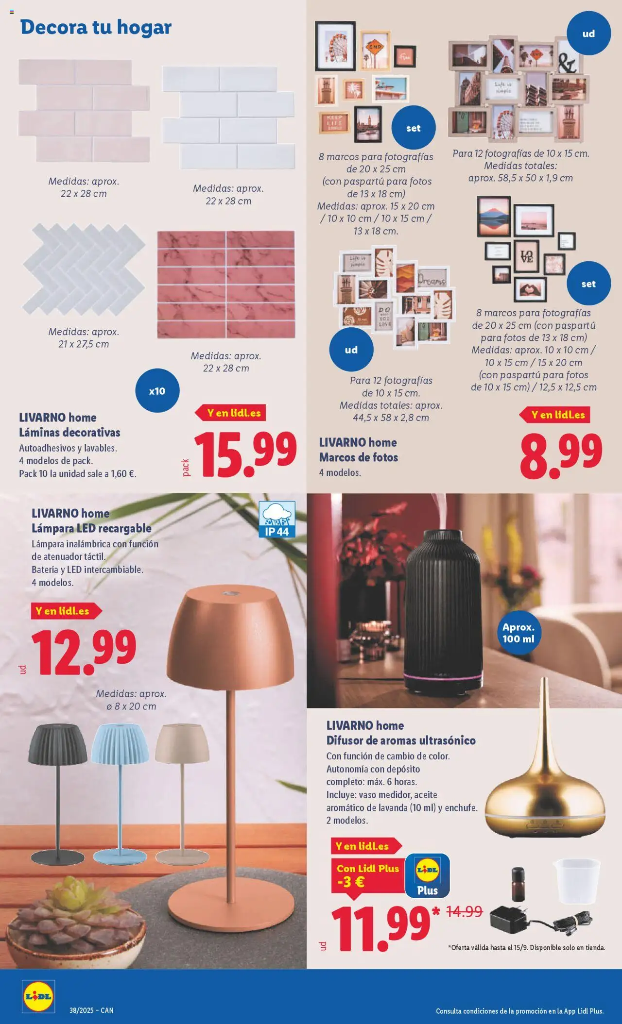 Lidl - Canarias │ válido desde el 15.09.2025 | Página: 10 | Productos: Aceite, Batería, Lámpara