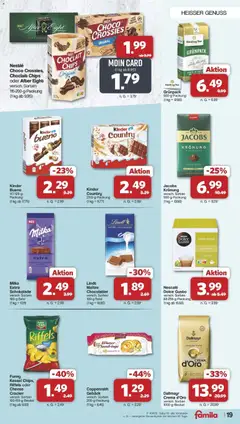 Famila Nordwest Wochenangebote ab 23.02.2026 gültig | Seite: 19 | Produkte: Dallmayr, Chips, Dolce gusto, Kinder country