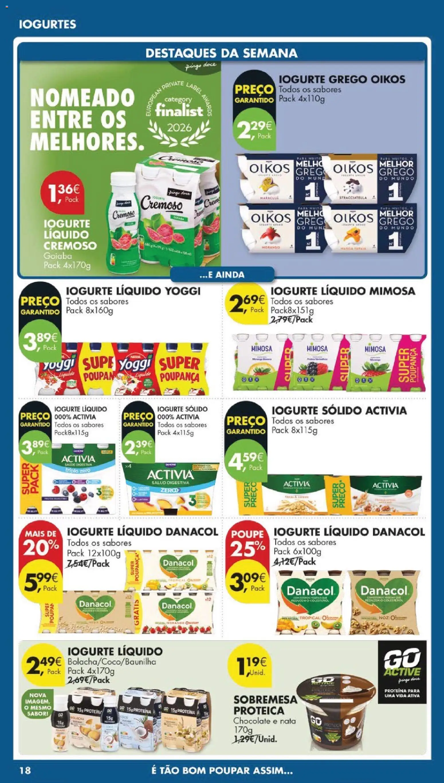 Pingo Doce folheto │ válido de 07.04.2026 | Página: 18 | Produtos: Iogurte, Nata, Creme, Proteina