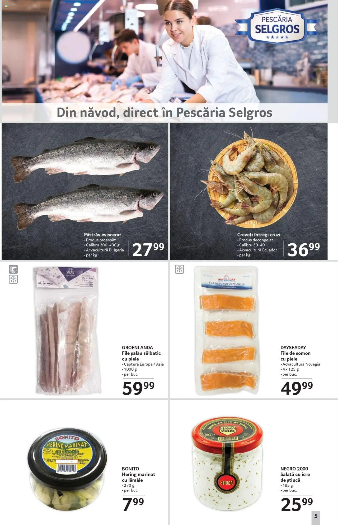 Catalog Selgros - Sibiu – valabil de la 22.08.2025 | Pagină: 5 | Produse: Salată cu icre, Salată, Lămâie