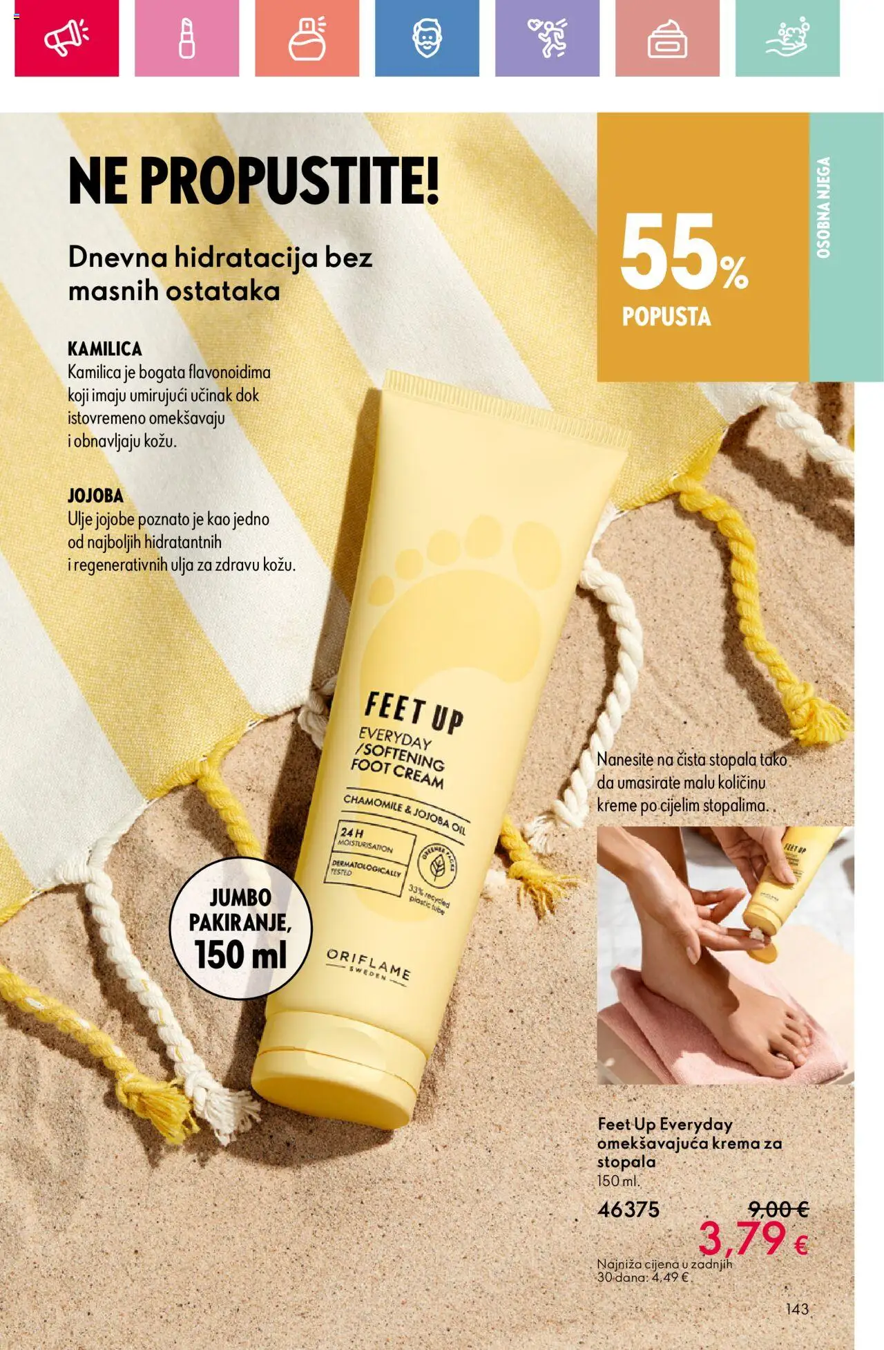 Oriflame katalog | vrijedi od 03.08.2025 | Stranica: 143 | Proizvodi: Krema za stopala, Ulje, Krema