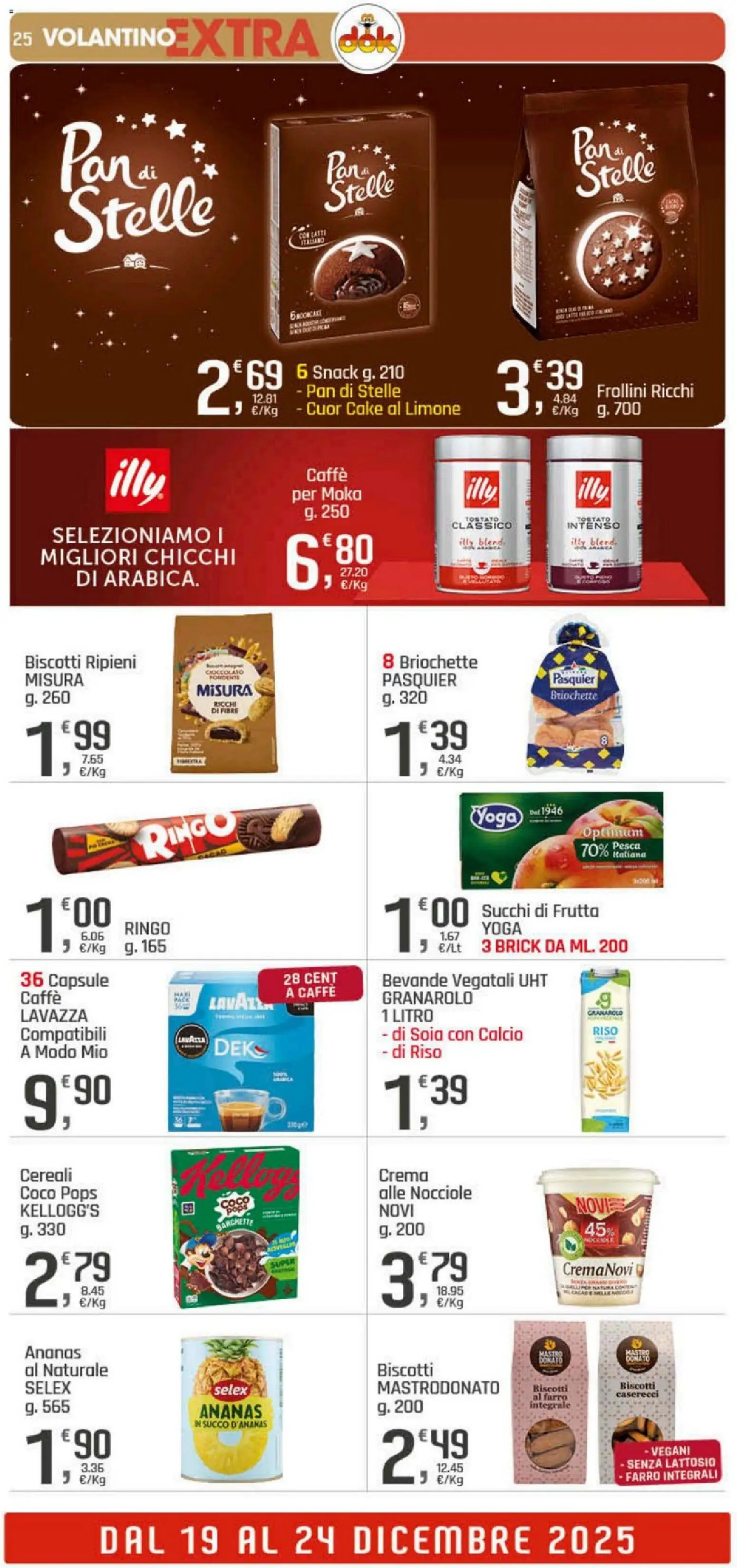 Volantino DOK del 16.12.2025 | Pagina: 25 | Prodotti: Succo, Biscotti, Limone, Nocciole