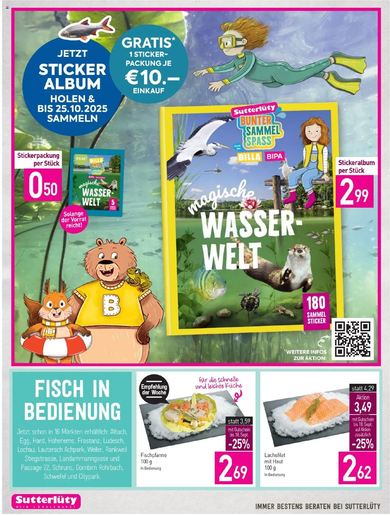 Sutterlüty Flugblatt gültig ab 11.09.2025 | Seite: 8 | Produkte: Wasser, Fisch