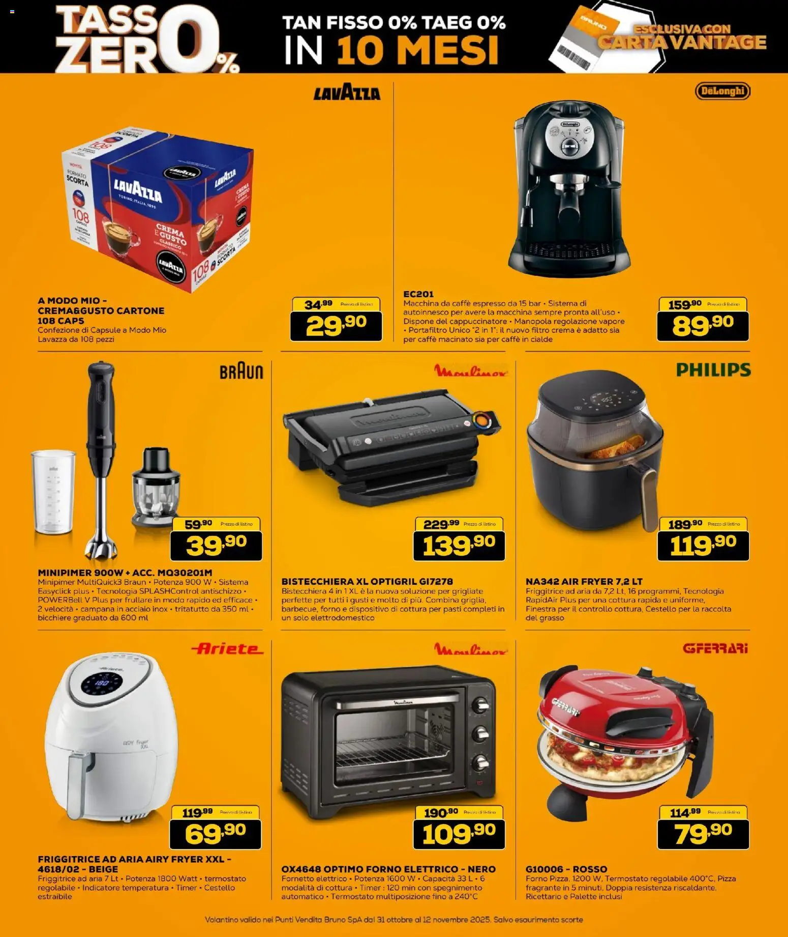 Volantino BRUNO del 31.10.2025 | Pagina: 30 | Prodotti: Macchina da caffe, Tritatutto, Bistecchiera, Caffè in cialde