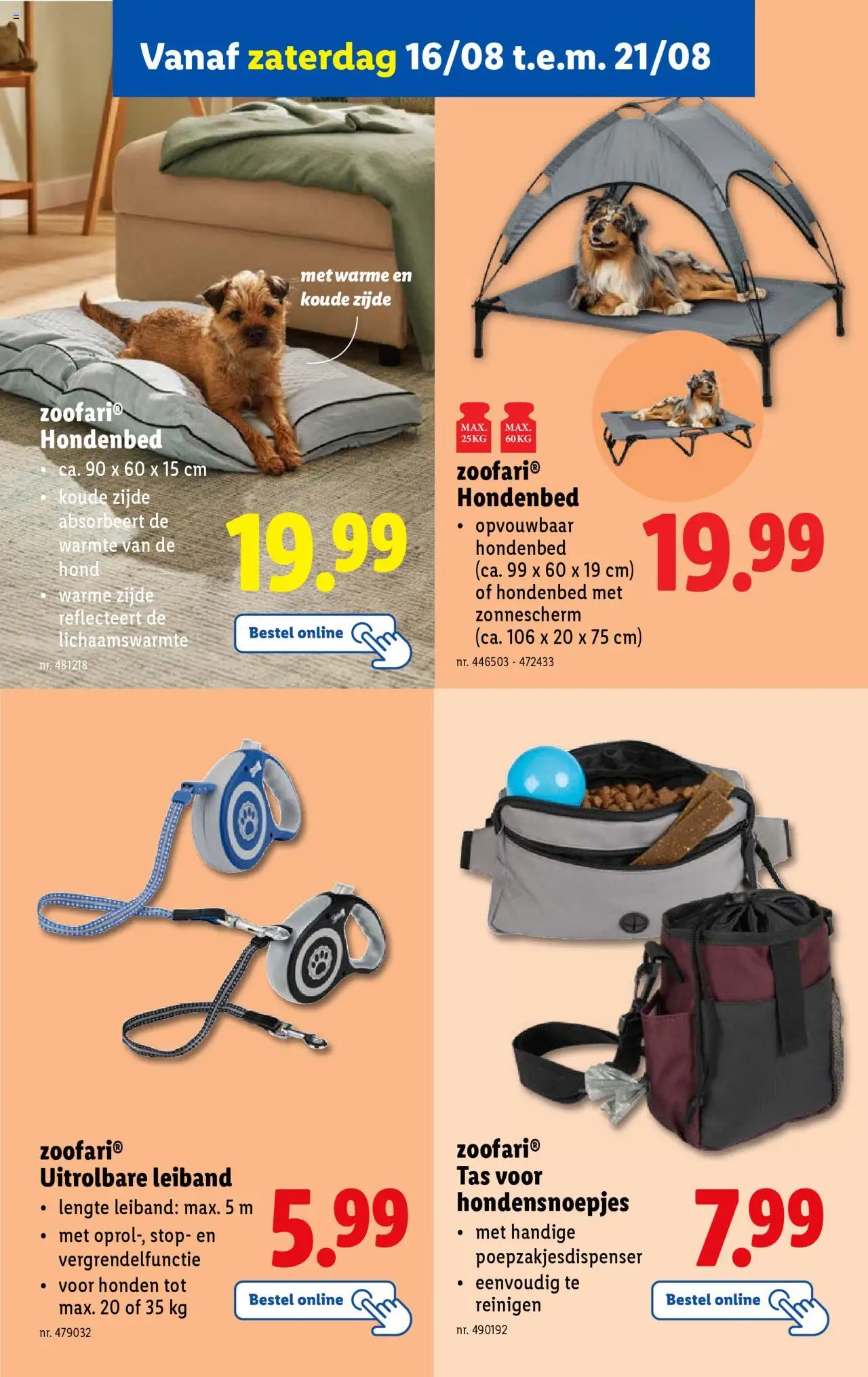  | Pagina: 43 | Producten: Tas, Leiband, Bed
