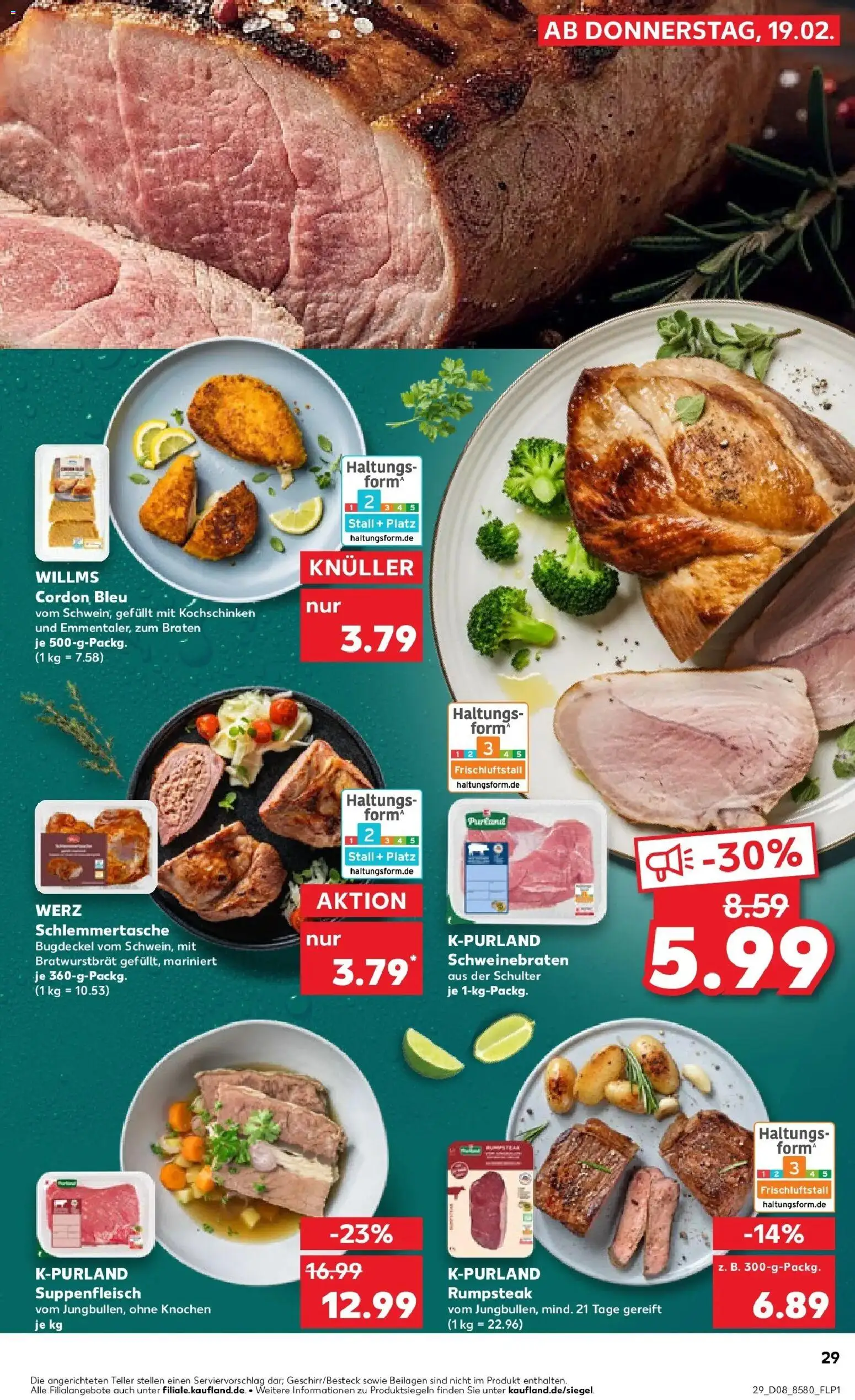 Kaufland prospekt Waldshut-Tiengen	 – gültig ab 22.02.2026 | Seite: 29 | Produkte: Rumpsteak, Suppenfleisch